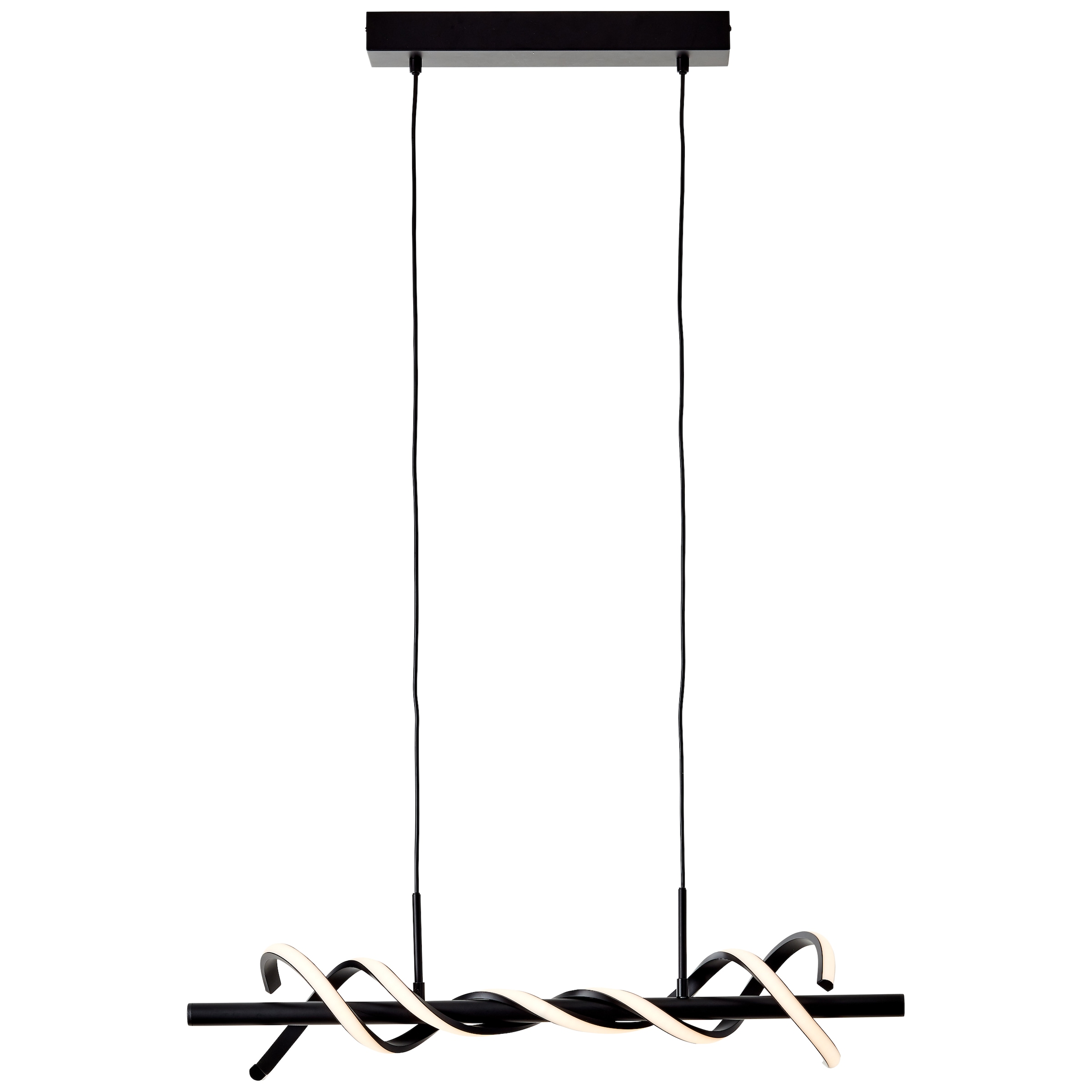 Brilliant LED Pendelleuchte »Amalie«, Höhe 150 cm, Breite 76 cm, 2100lm, kürzbar, Metall/Kunststoff, schwarz