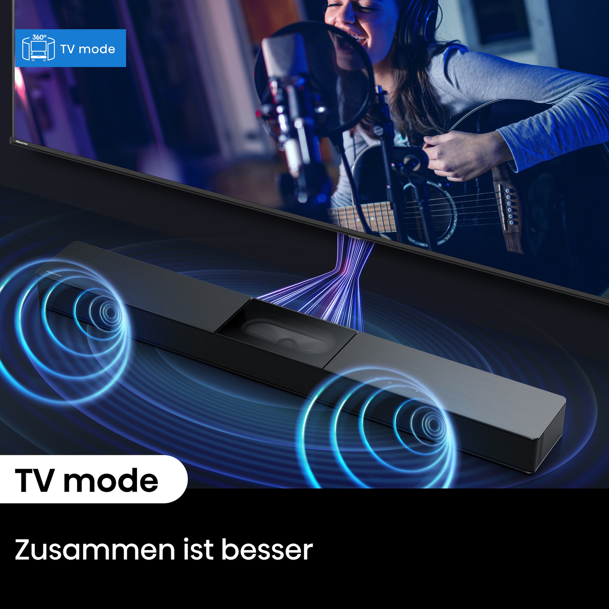 Hisense 2.1 Soundsystem »HS2000 2.1 Kanal Soundbar mit integriertem Subwoofer«, (1 St.)