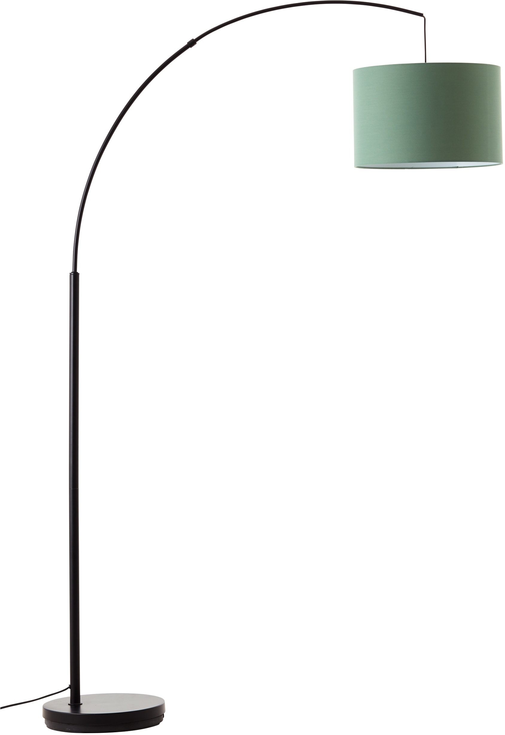 Places of Style Stehlampe »Elijah«, 1 flammig-flammig, Bogenlampe Textilschirm Stoff Ø 36cm