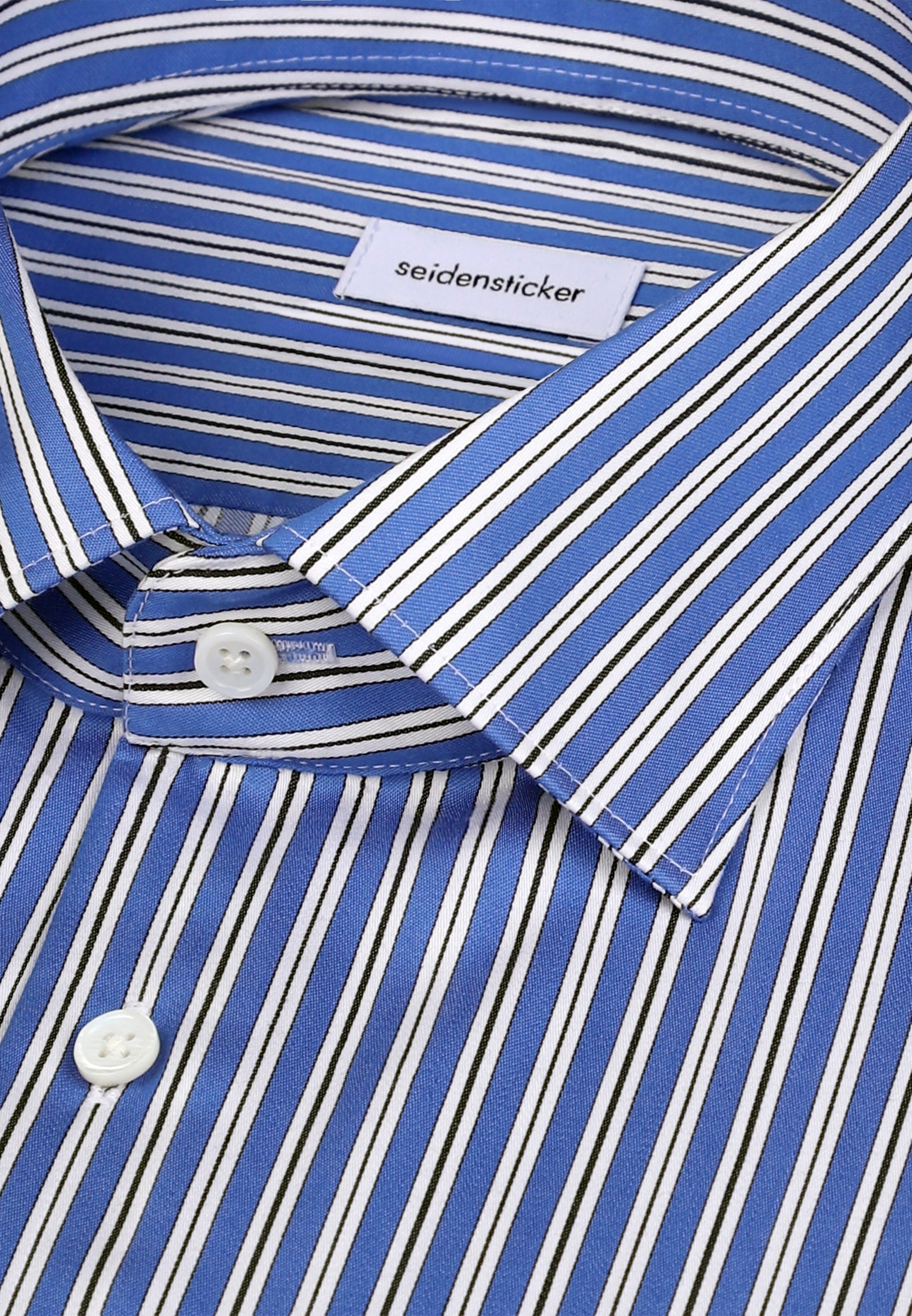 seidensticker Businesshemd »Schwarze Rose« Slim 1/1 Kentkragen Gestreift