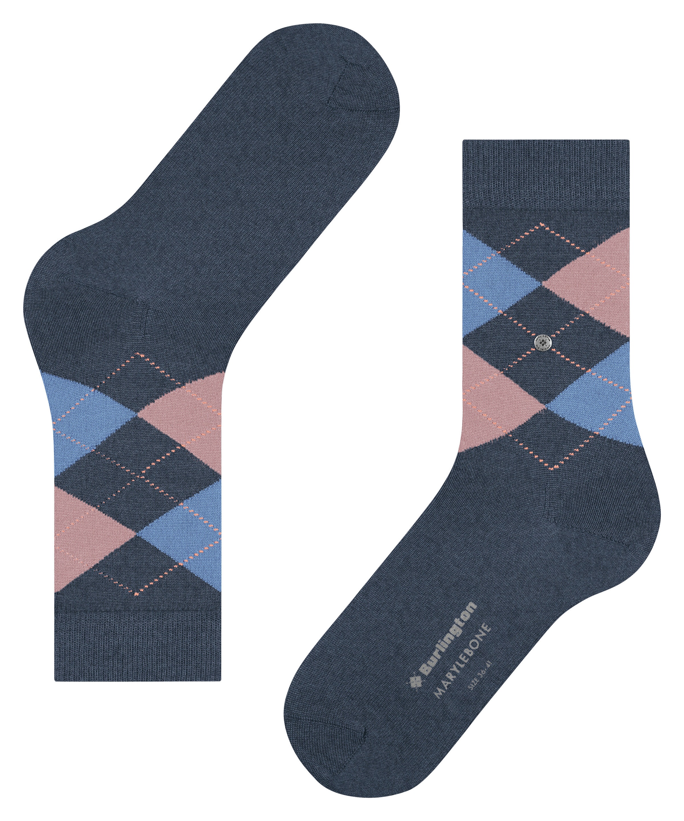Burlington Socken »Marylebone« Einheitsgröße 36-41, wärmende Wollmischung, Argyle-Muster