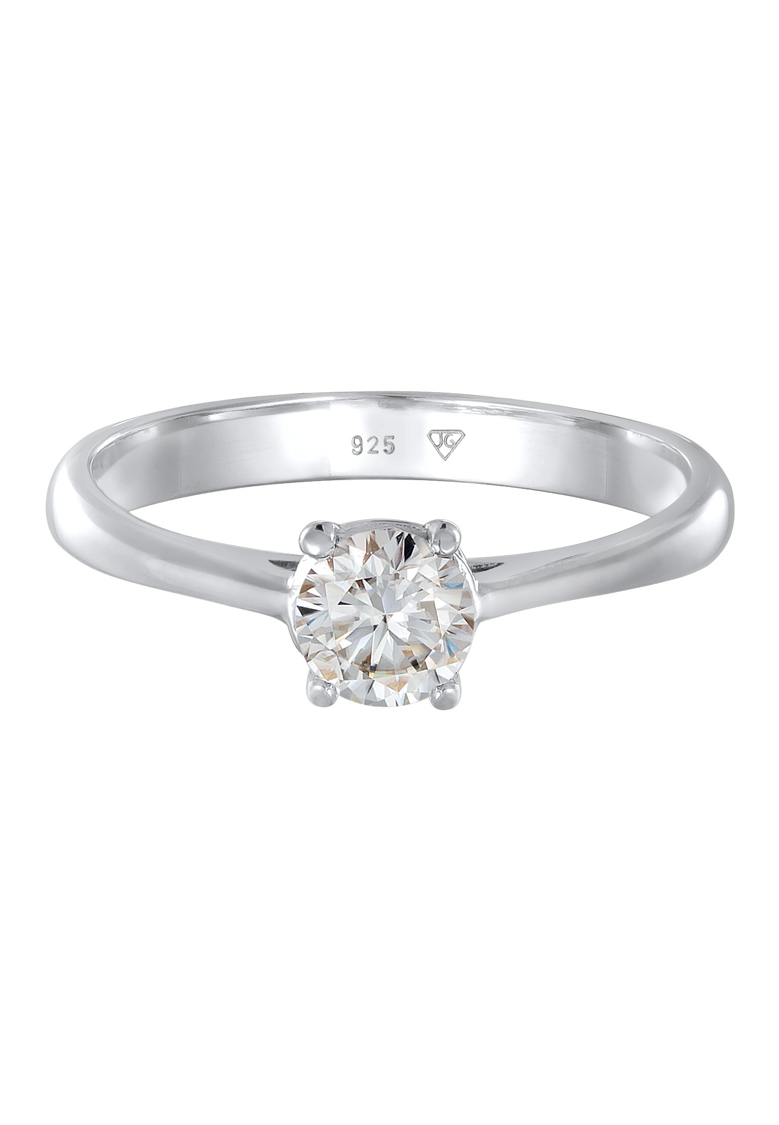 Elli Premium Silberring »Ring Moissanite Solitär Verlobungsring 925 Silber«