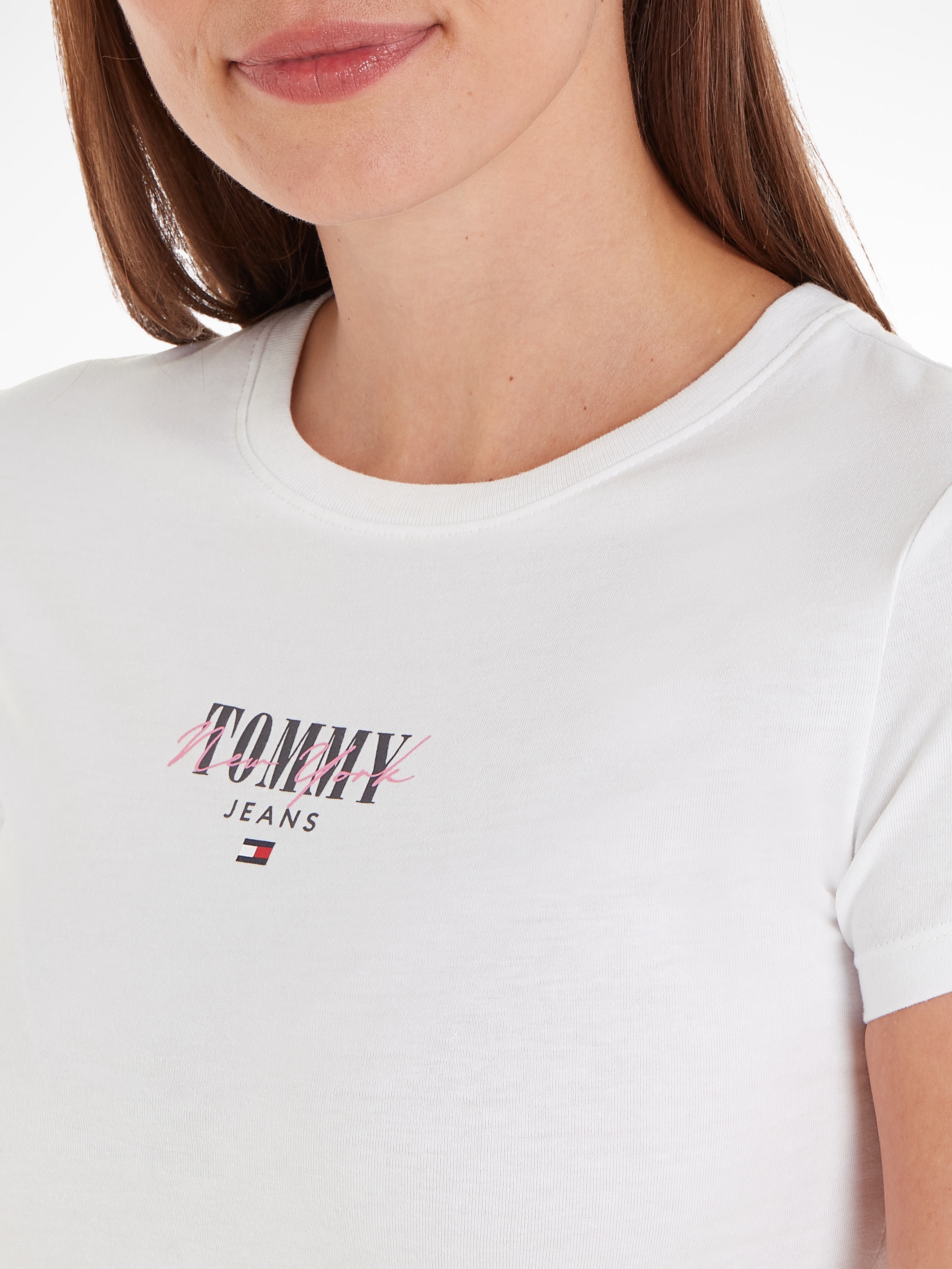 Tommy Jeans Curve T-Shirt »TJW SLIM ESSNTL LOGO 1 TEE EXT«, Große Größen