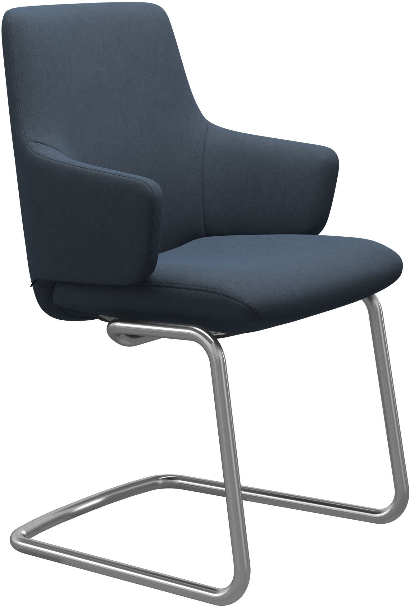 Stressless® Polsterstuhl »Laurel«, Microfaser DINAMICA, Low Back mit Armlehne, Größe L, mit Beinen aus Stahl in Schwarz matt