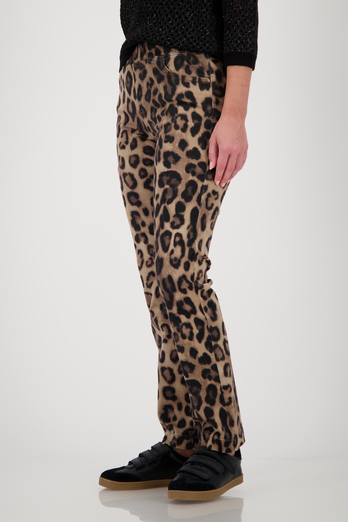 Monari 7/8-Hose »Hose Leo allover Schlupf«, Mit geradem Bein