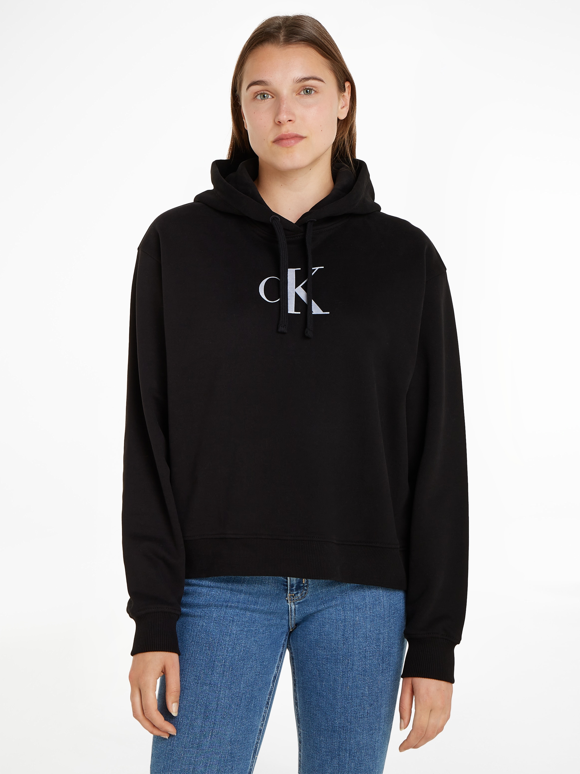 Kapuzensweatshirt »SATIN CK HOODIE«, mit Logomarkenlabel