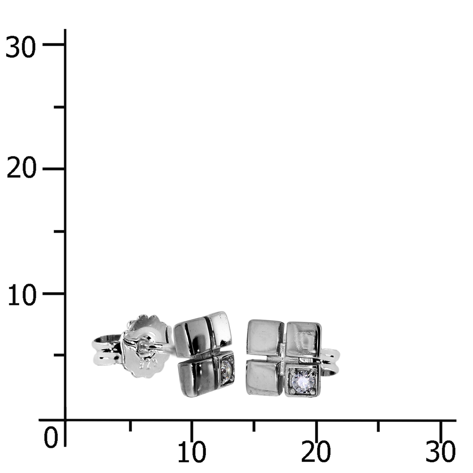 OSTSEE-SCHMUCK Paar Ohrstecker »- Elli - Silber 925/000 - Zirkonia«