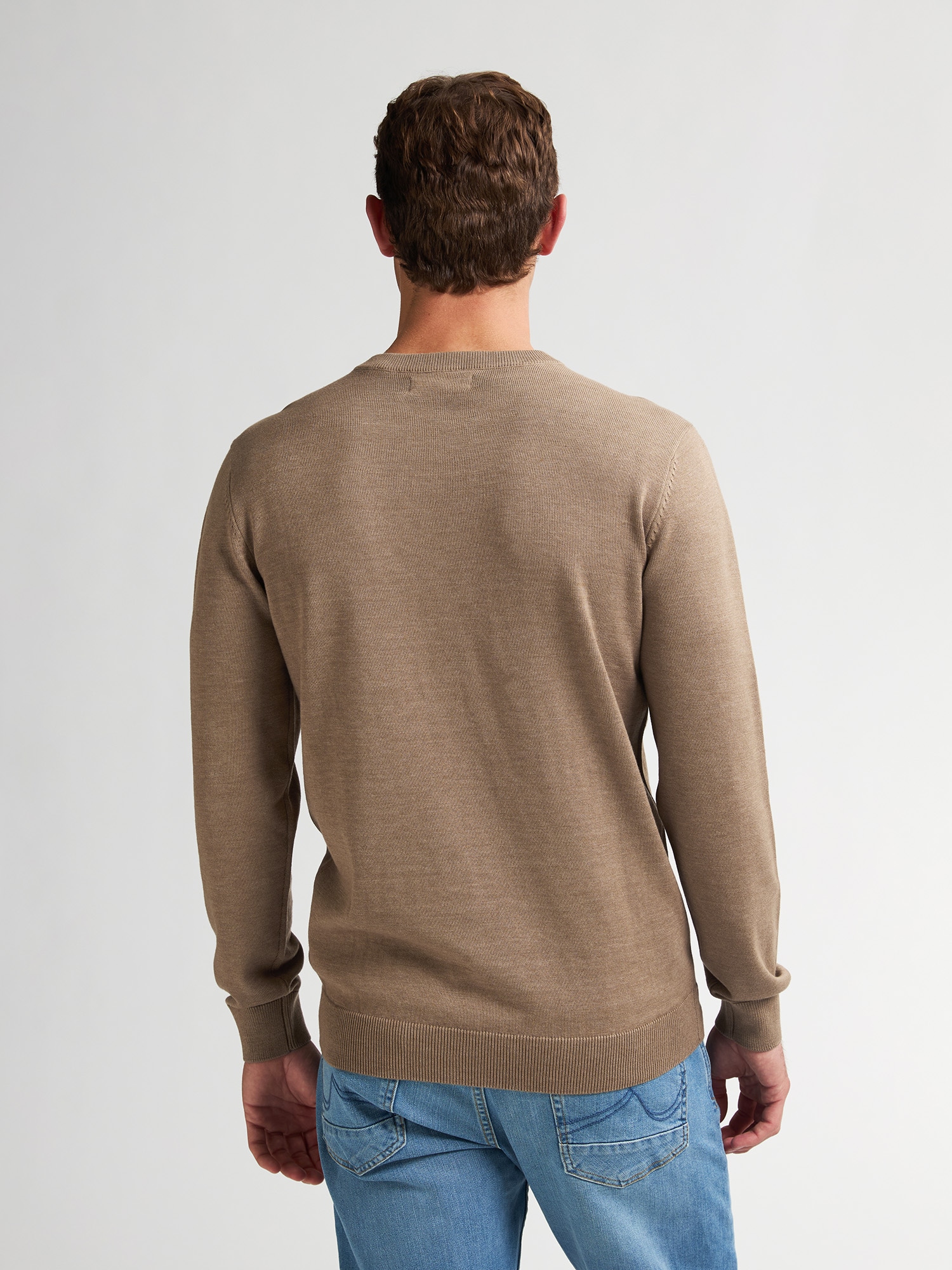 Petrol Industries V-Ausschnitt-Pullover »V-Neck Basi« Materialmix mit Baumwollanteil