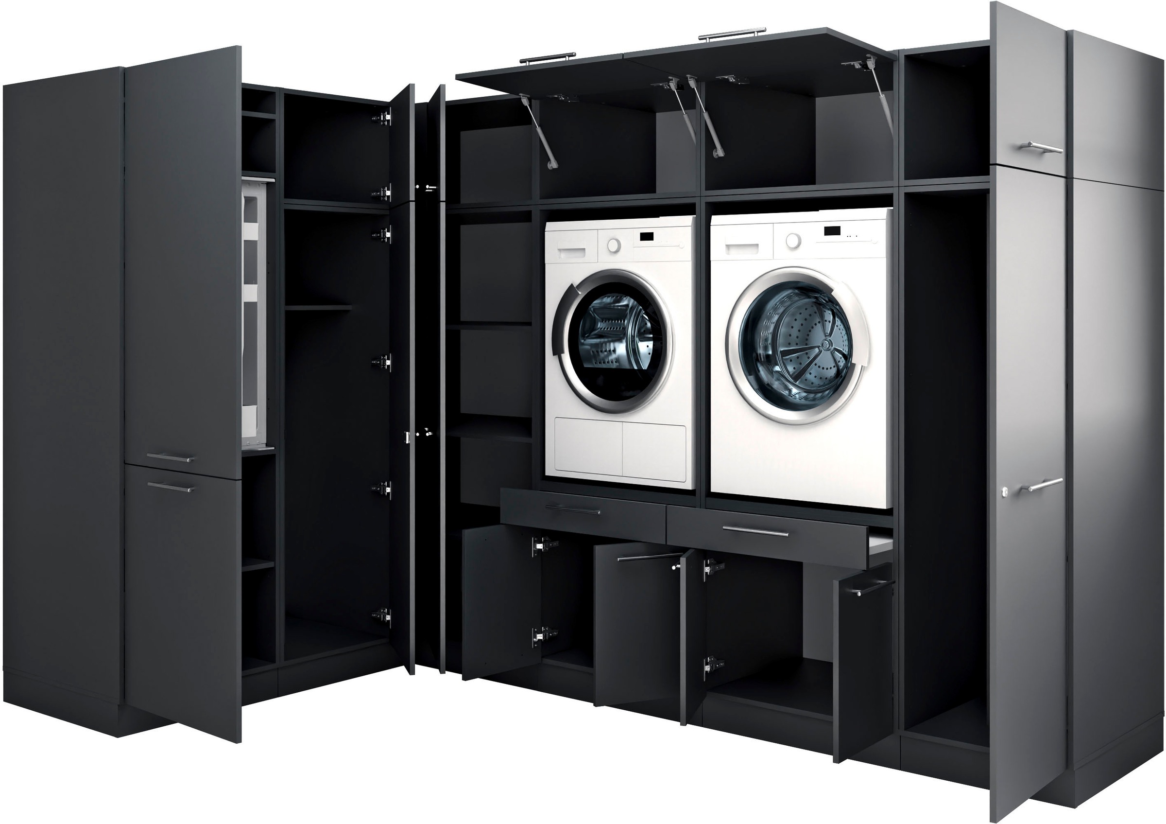 Laundreezy »Laundreezy, 11-tlg. Mehrzweckschrank-Set B/H/T 285/200/68 cm« 11 Stk. tlg.