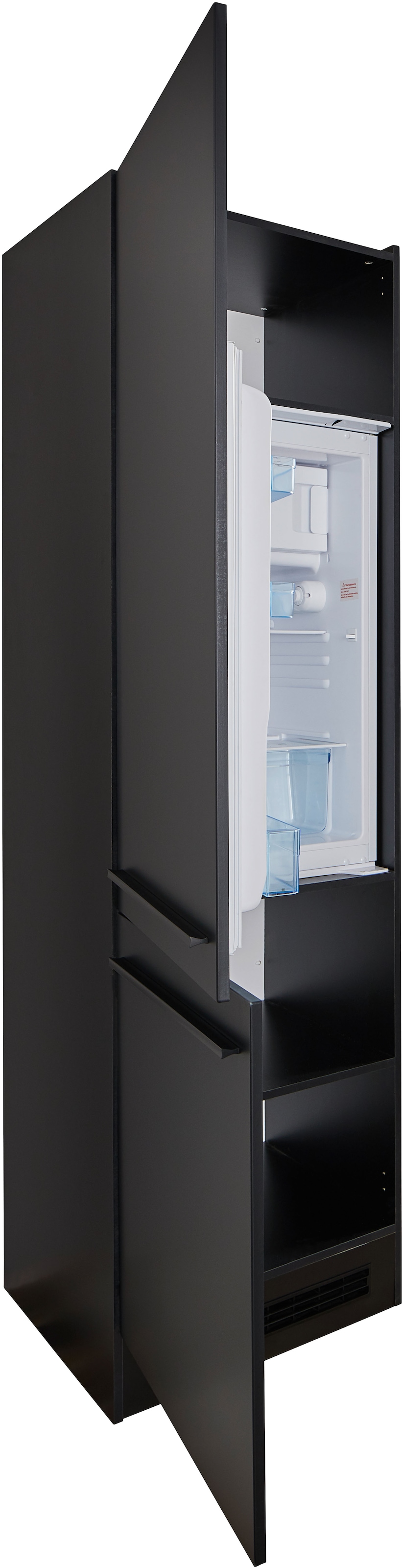 BASIC by Balculina Kühlumbauschrank »Jazz 60er Kühlumbauschrank, Küchenschrank BxHxT 60x211x57 cm«, (1 St.), Kühlumbauschrank mit 2 Türen und 3 Einlegeböden