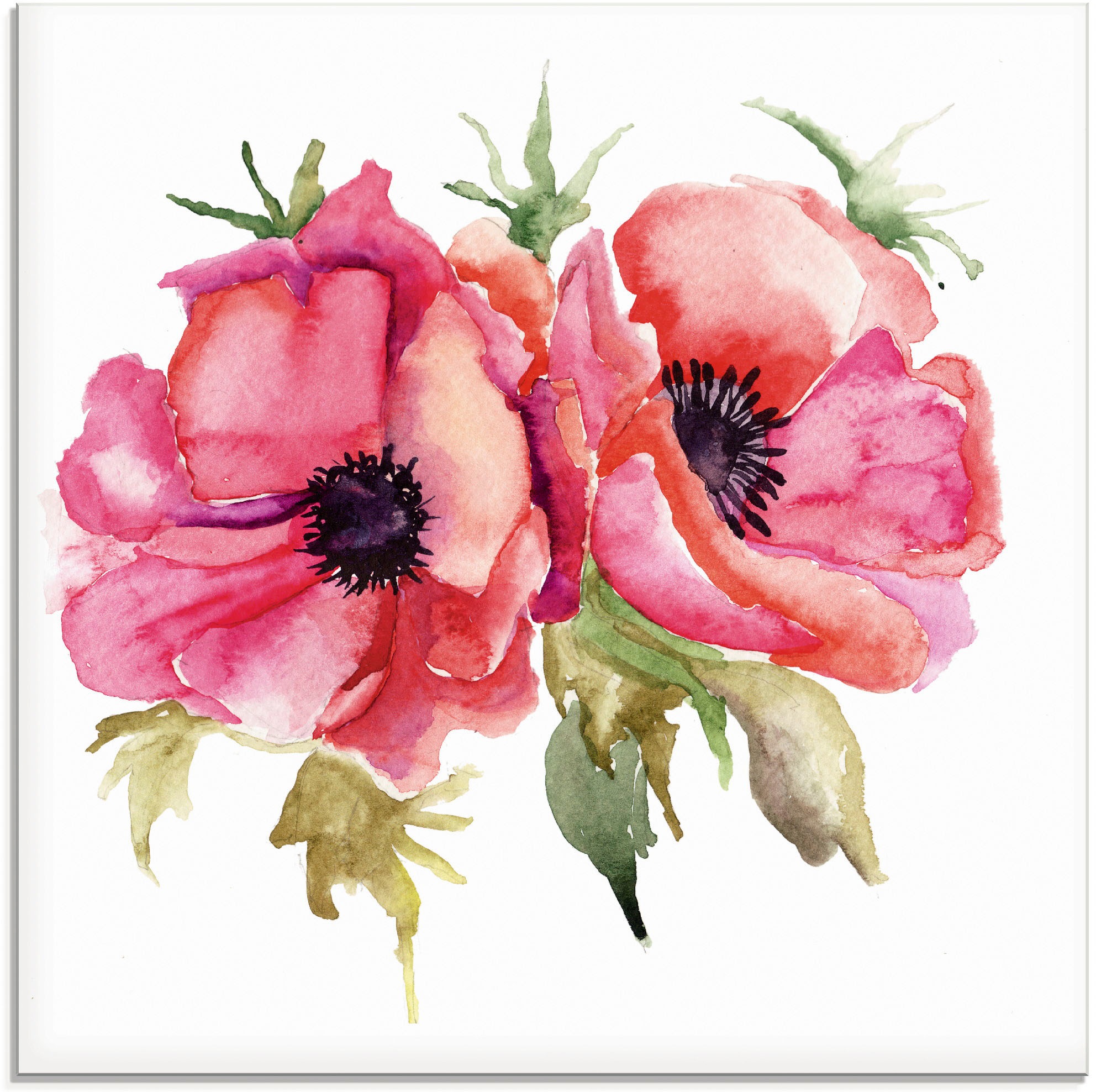 Artland Glasbild »Mohnblumen«, Blumen, (1 St.), in verschiedenen Größen kaufen