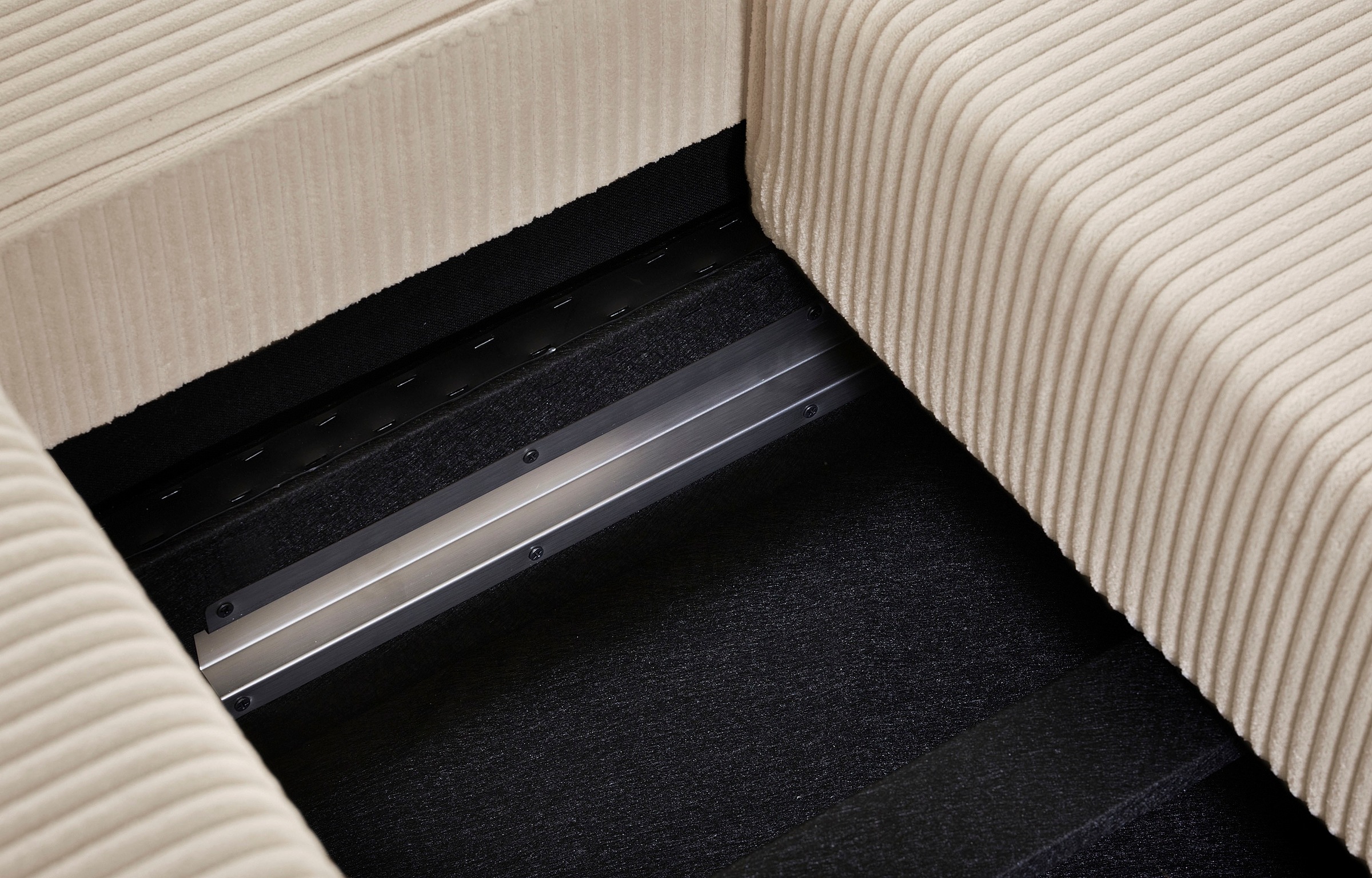 OTTO home Wohnlandschaft »Cassi, 311 cm, U-Form, Schlafsofa, Dauerschläfer, Boxspringfederung«, Schlaffunktion m. Bettkasten (Cord-Bezug