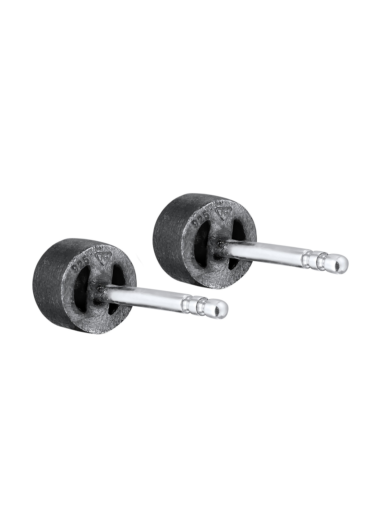 Kuzzoi Paar Ohrstecker »Ohrringe Kristalle Rund Oxidiert Trend Modern 925 Silber«