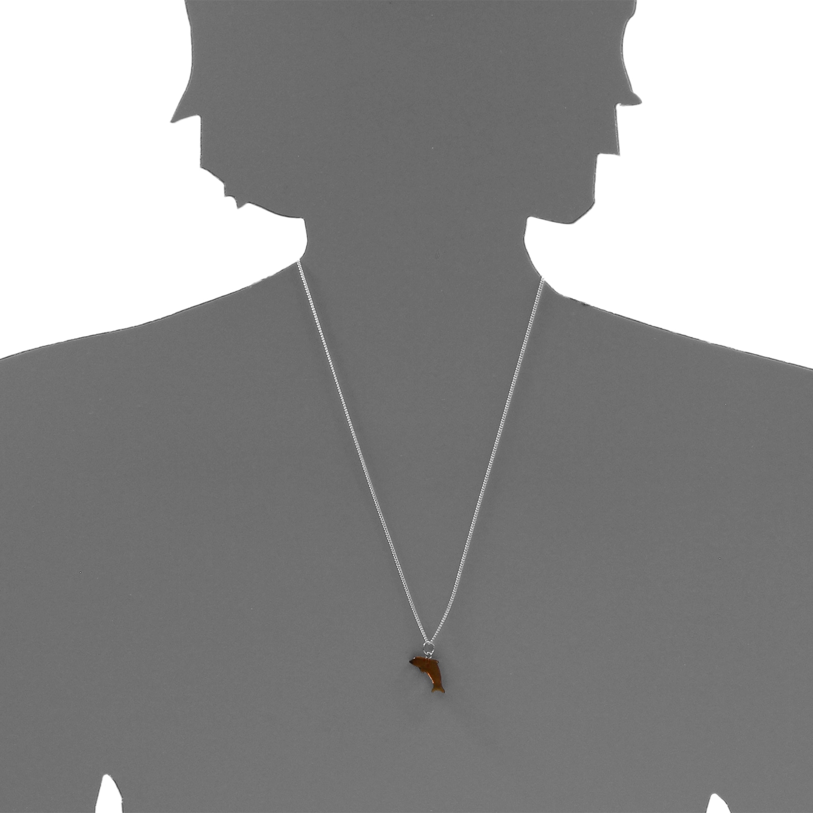 OSTSEE-SCHMUCK Kettenanhänger »- Delphin - Silber 925/000 - Bernstein«