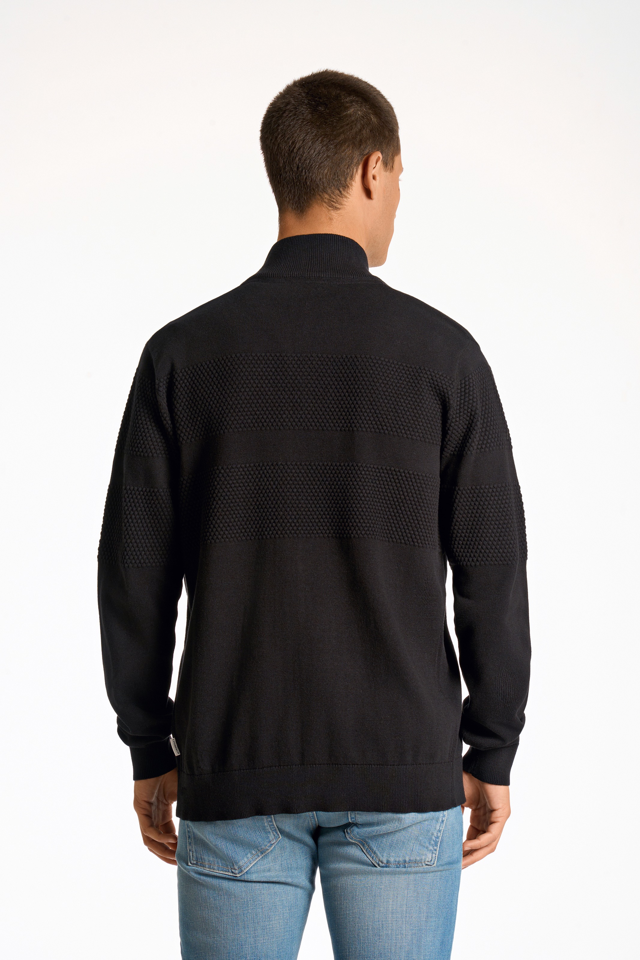 LINDBERGH Strickjacke, mit Stehkragen und Reißverschluss