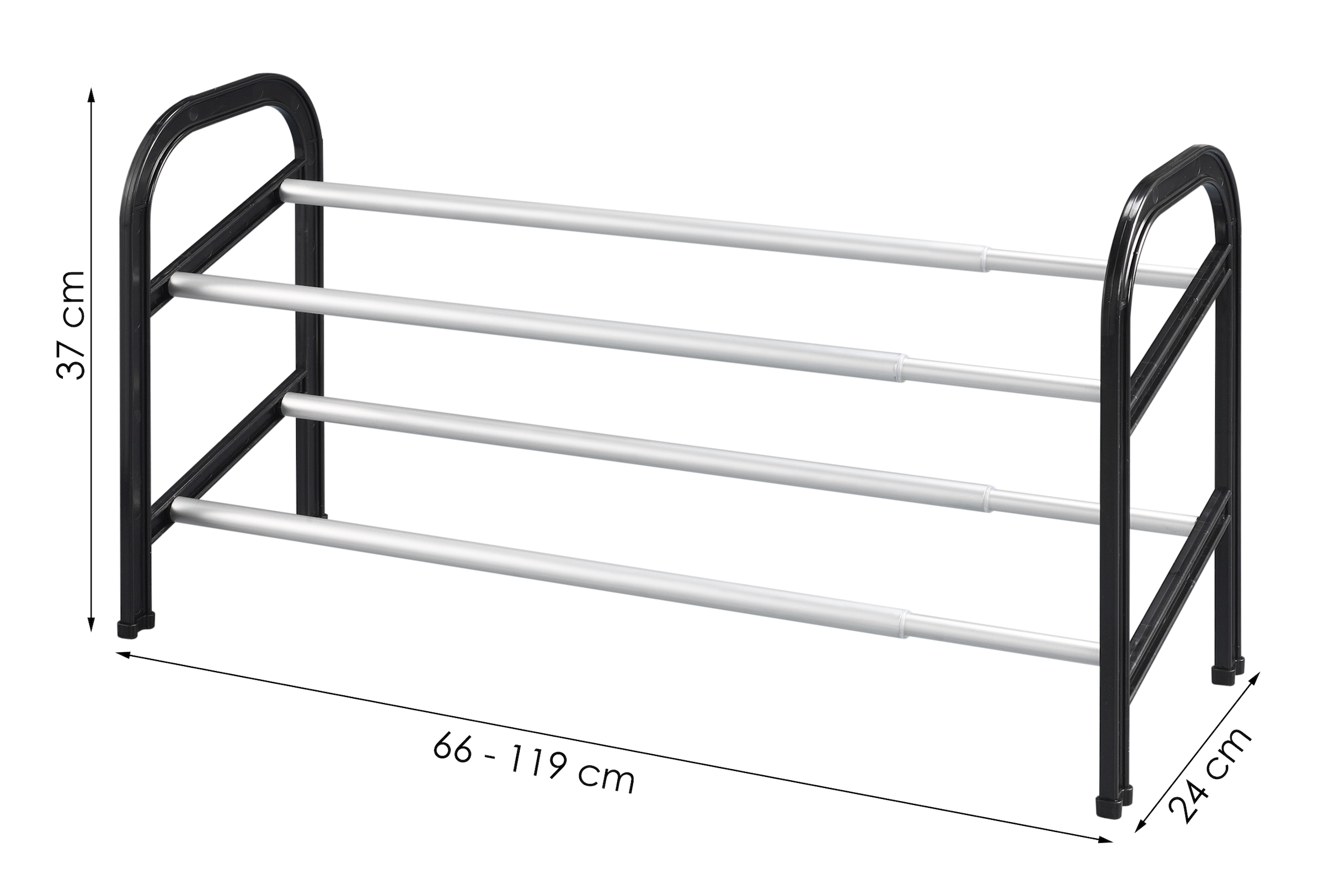 Ruco Schuhregal »breitenverstellbares Regal« Für bis zu 12 Paar Schuhe, aus hochwertigem Aluminium, Made in Germany