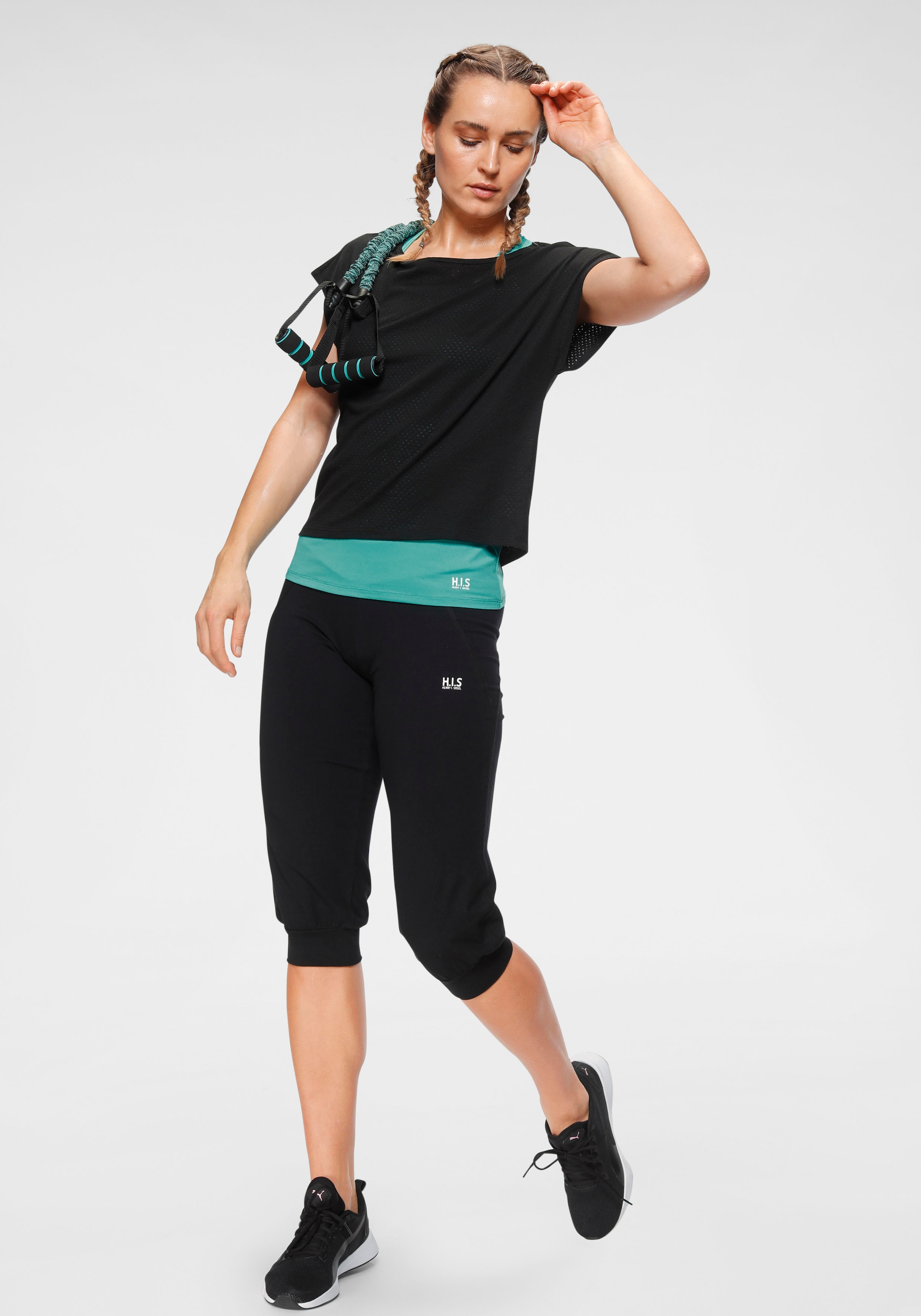 H.I.S Trainingsshirt »2-tlg. Shirt & Top«, (Spar-Set, 2 tlg.), Kurzarm, bequeme Passform, sportlich, atmungsaktives Material