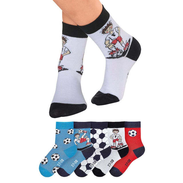 H.I.S Socken, (5 Paar), mit Fußballmotiven bei OTTO