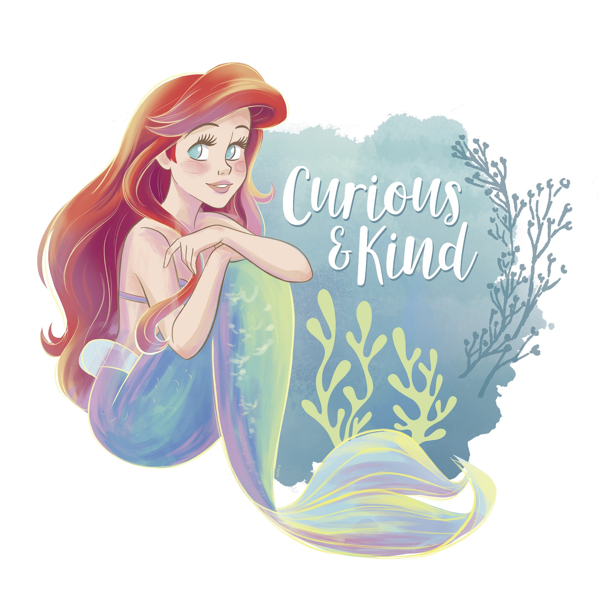 Komar Leinwandbild »Disney Ariel Curious & Kind«, Disney, (1 St.), 40 x 40 cm (Breite x Höhe) - Kinderzimmer, Dekoration