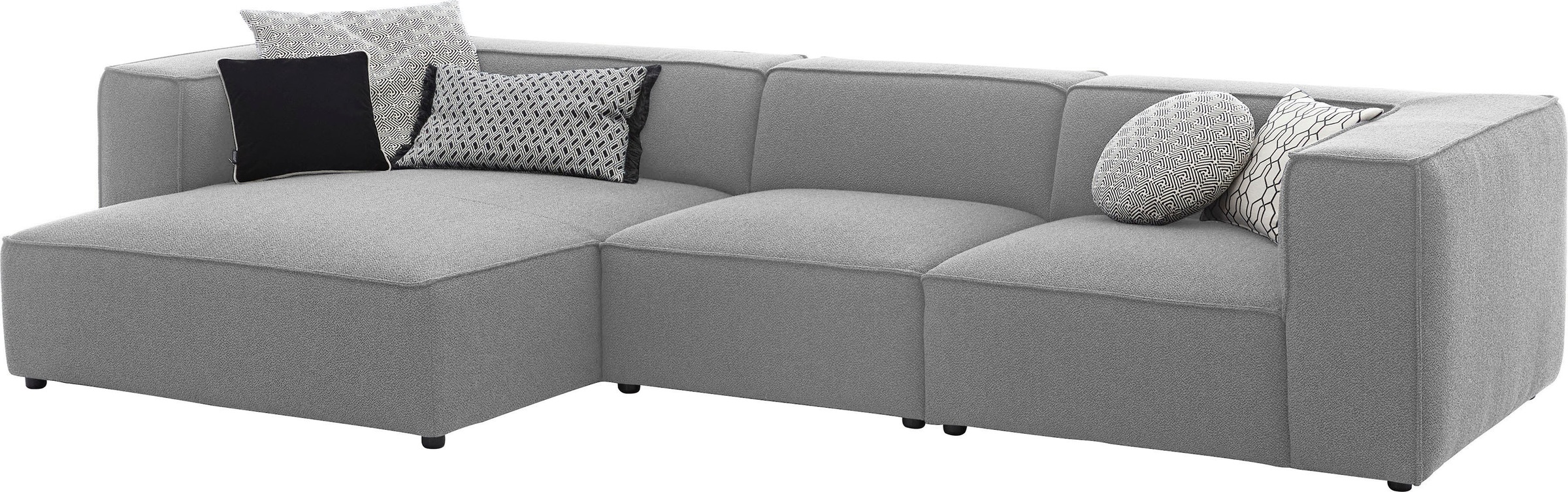 W.SCHILLIG Ecksofa »around-the-block« mit eleganter Biese, mit Federkern, Breite 341 cm
