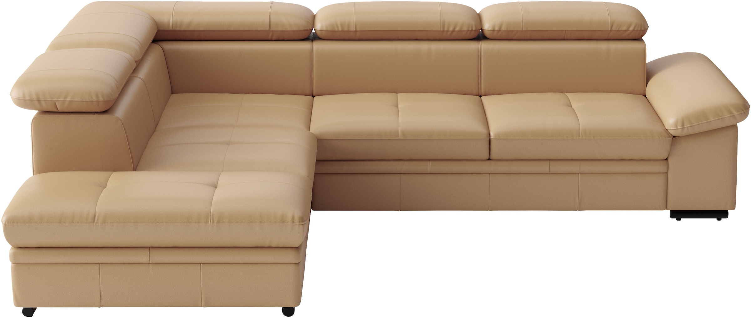 sit&more Ecksofa »Viola, L-Form, Leder, B: 249 cm« optional mit Schlaffunktion