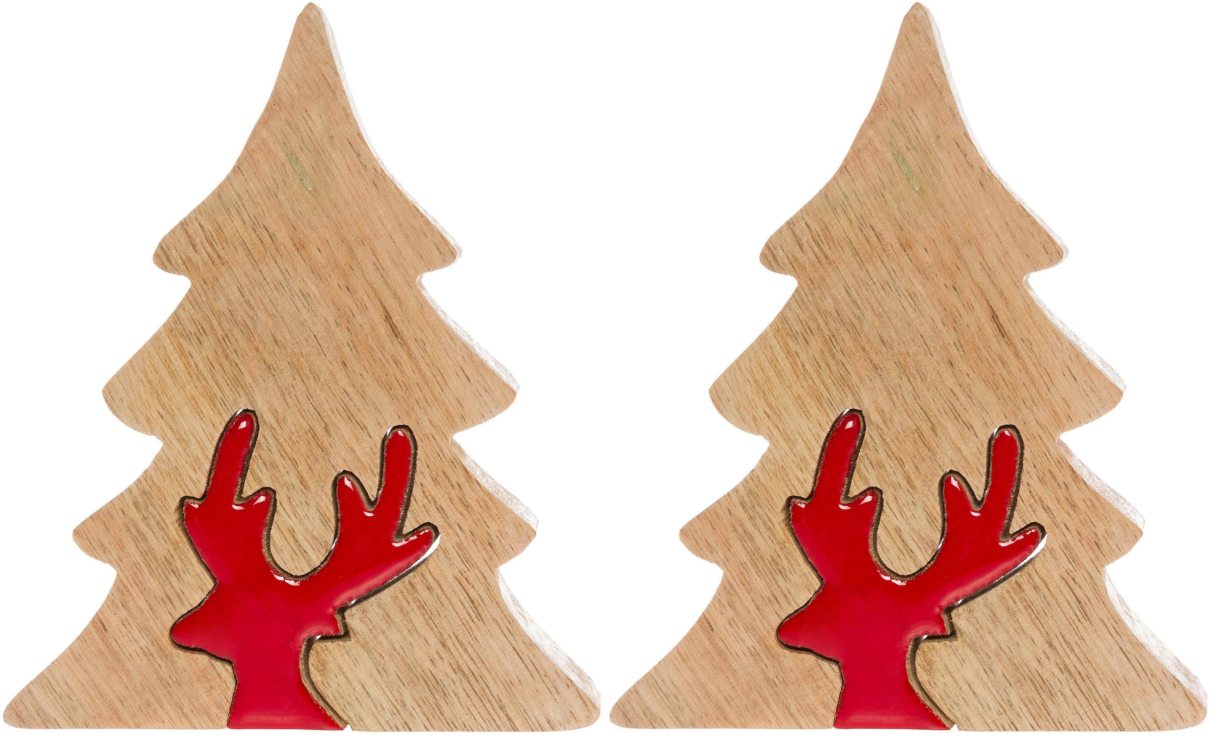 Dekobaum »Deko Puzzle Baum, mit Rentier«, Weihnachtsdeko aus Holz, Weihnachtsbaum,...