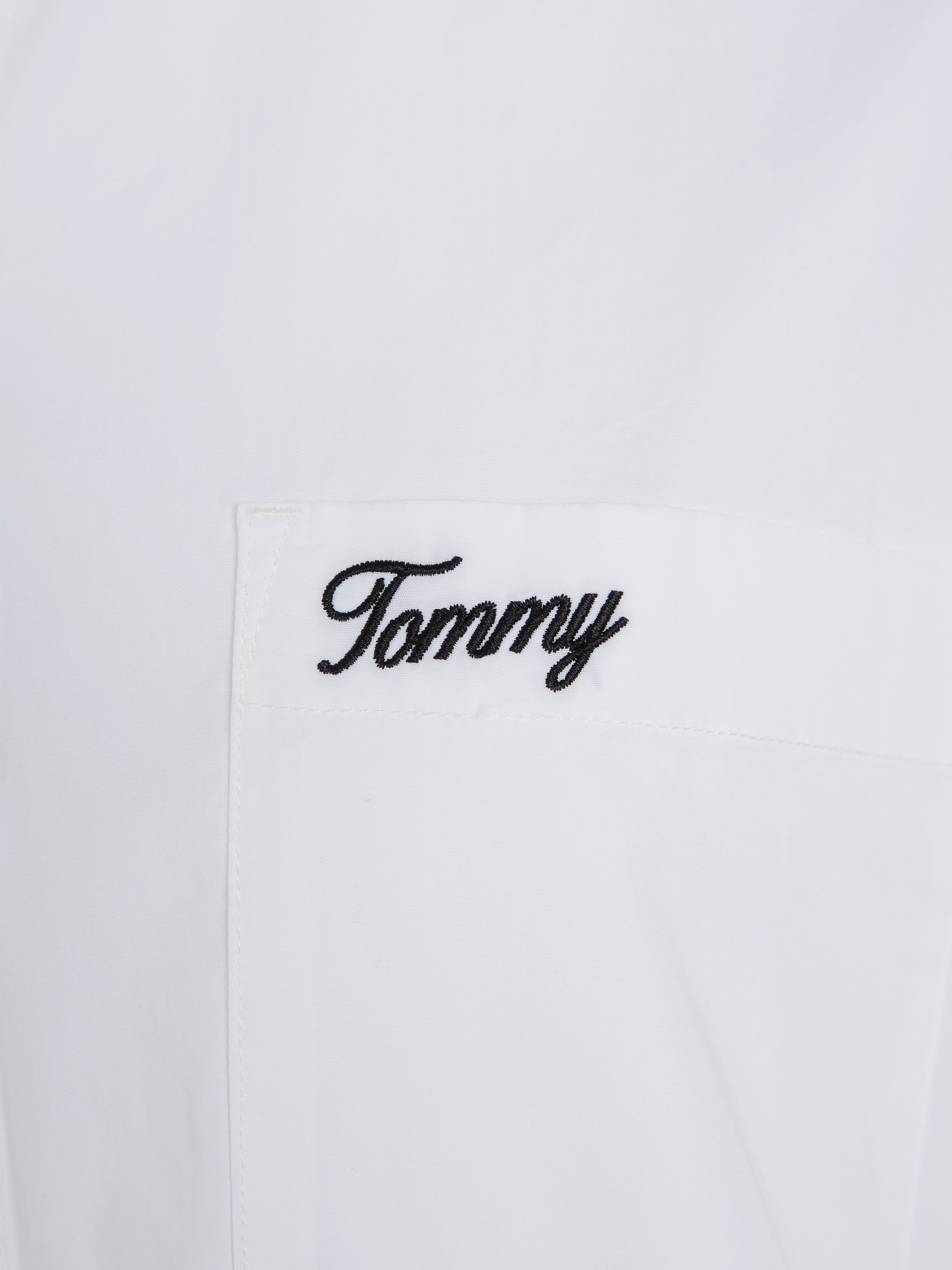 Tommy Jeans Blusentop »TJW SP OVR SCRIPT SHIRT EXT«, Mit Tommy Jeans Logo-Schriftzug