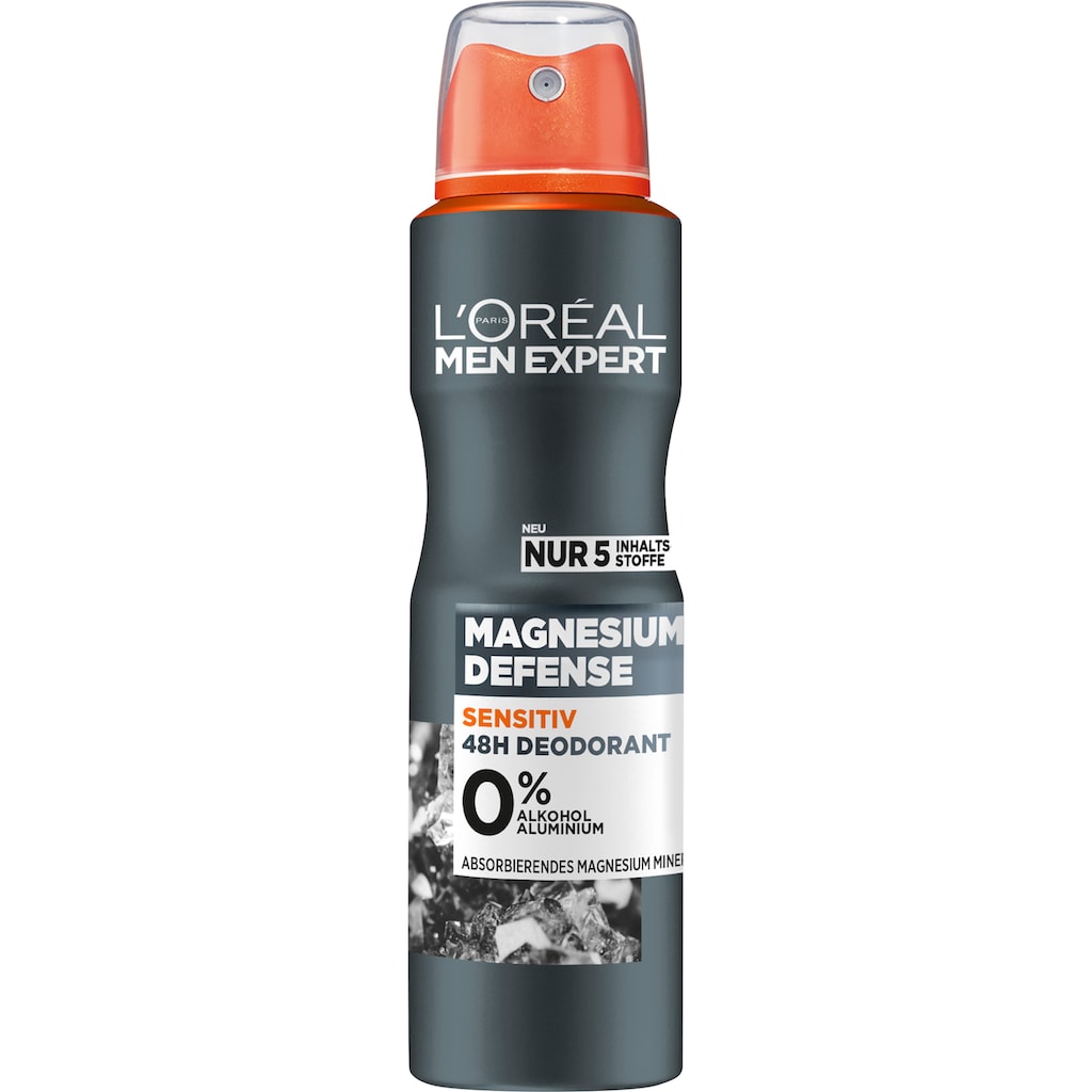 L'ORÉAL PARIS MEN EXPERT Deo-Spray »Magnesium Defense«, (Packung, 6 tlg.)