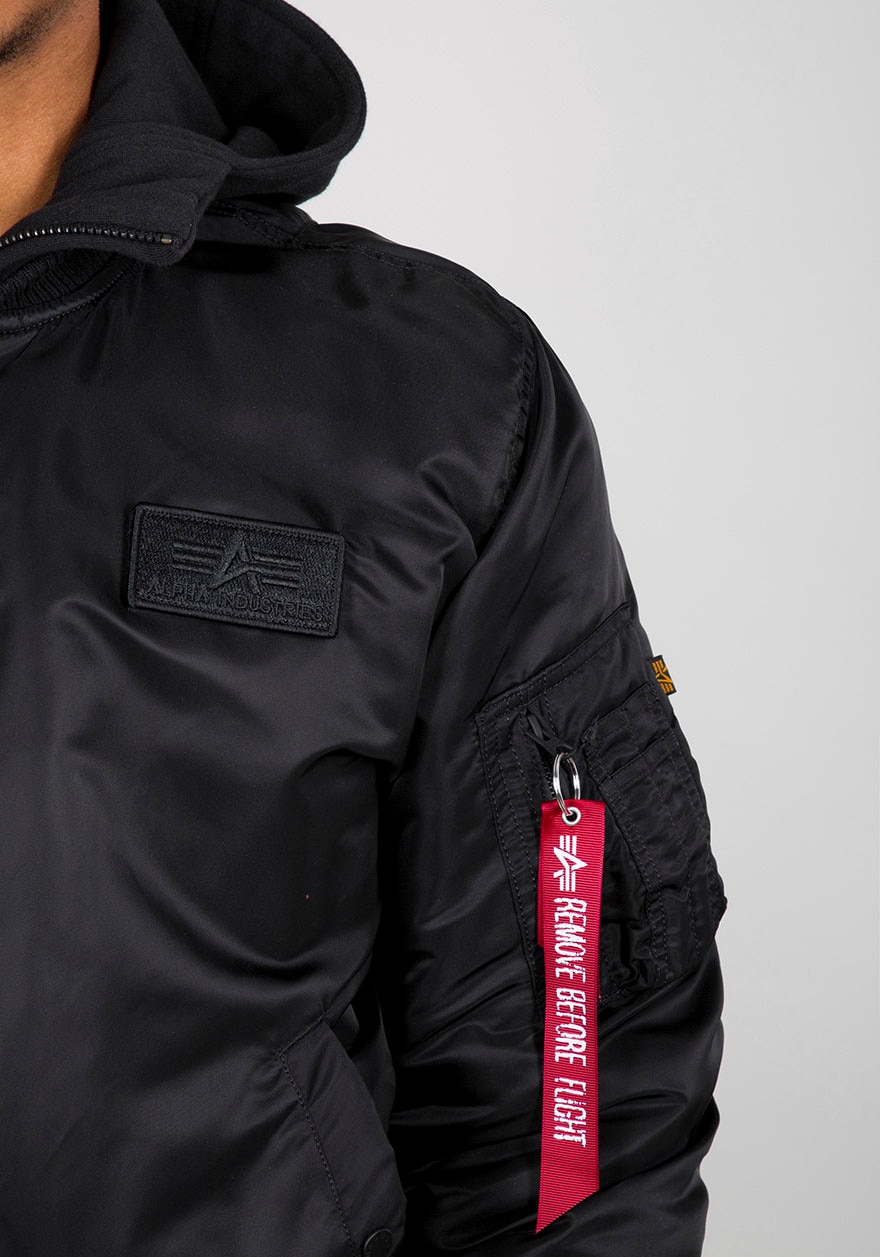 Alpha Industries Bomberjacke »MA-1 ZH Back Print«, mit Kapuze