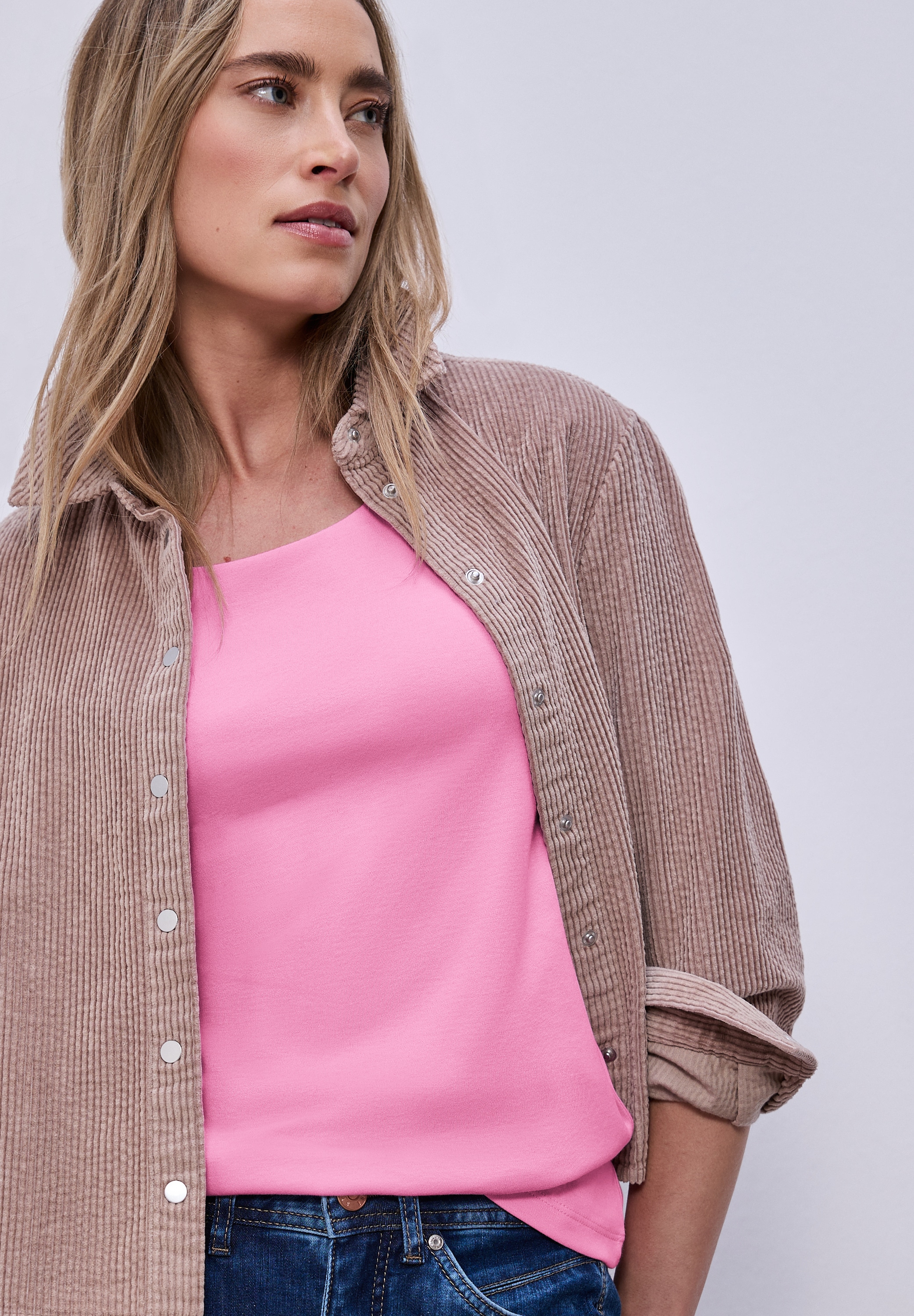 STREET ONE 3/4-Arm-Shirt »Style Pania« in Unifarbe