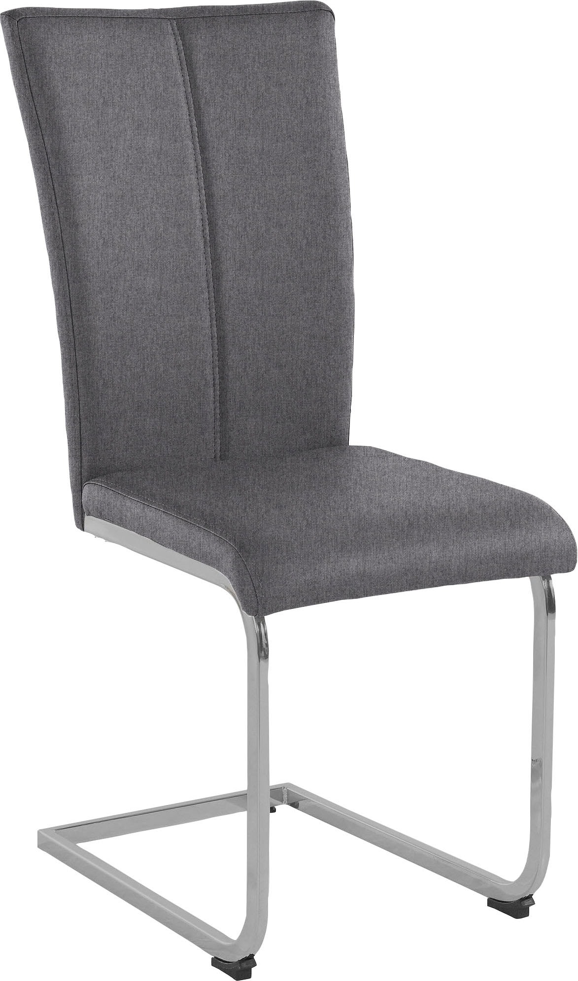 Home affaire Freischwinger »Alex«, (Set), 2 St., Struktur 1, Stuhl belastbar bis 120 Kg, Gestell im Chrom-Look