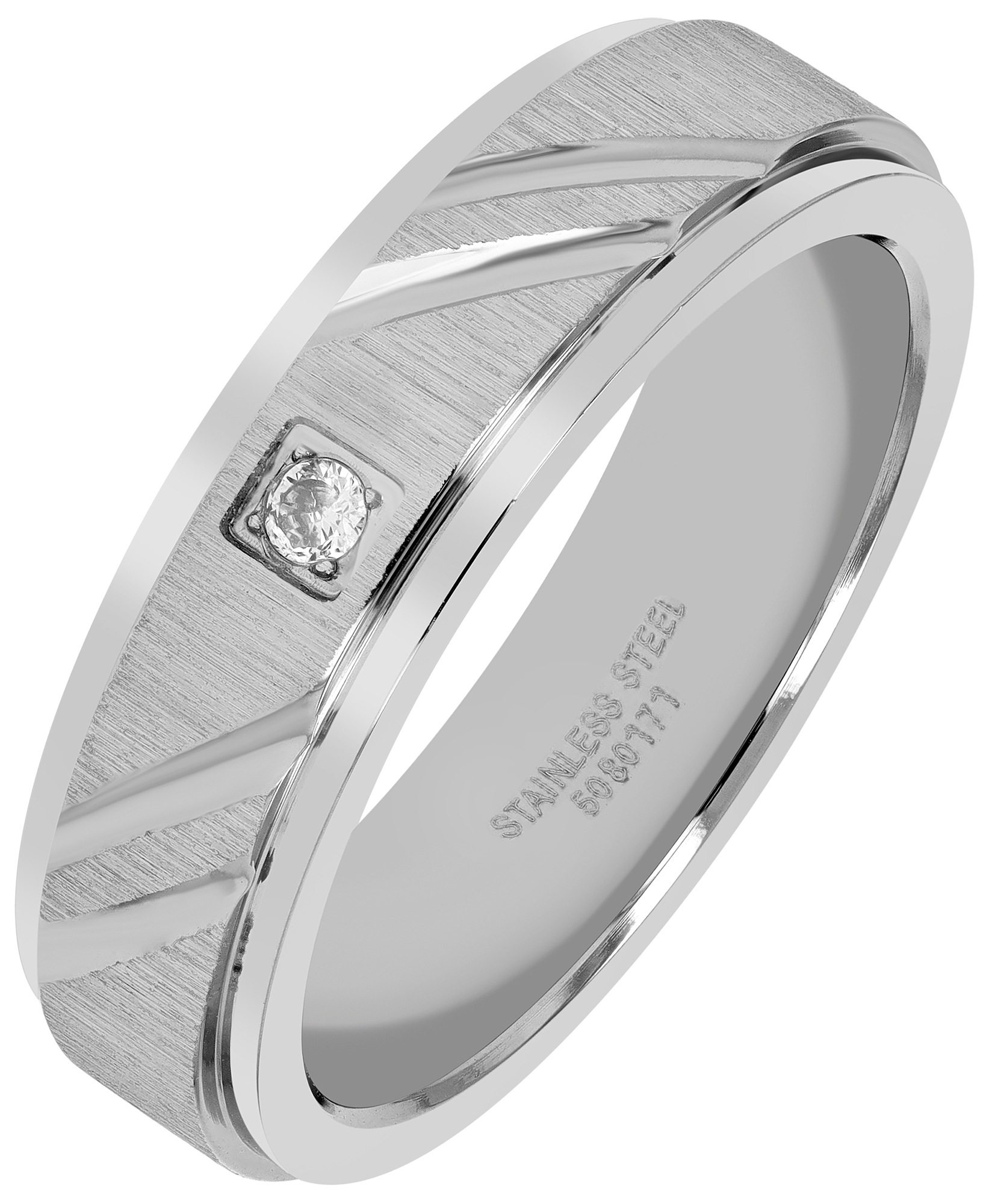 Adelia´s Fingerring »Damen Ring aus Edelstahl mit Strass Steinchen«