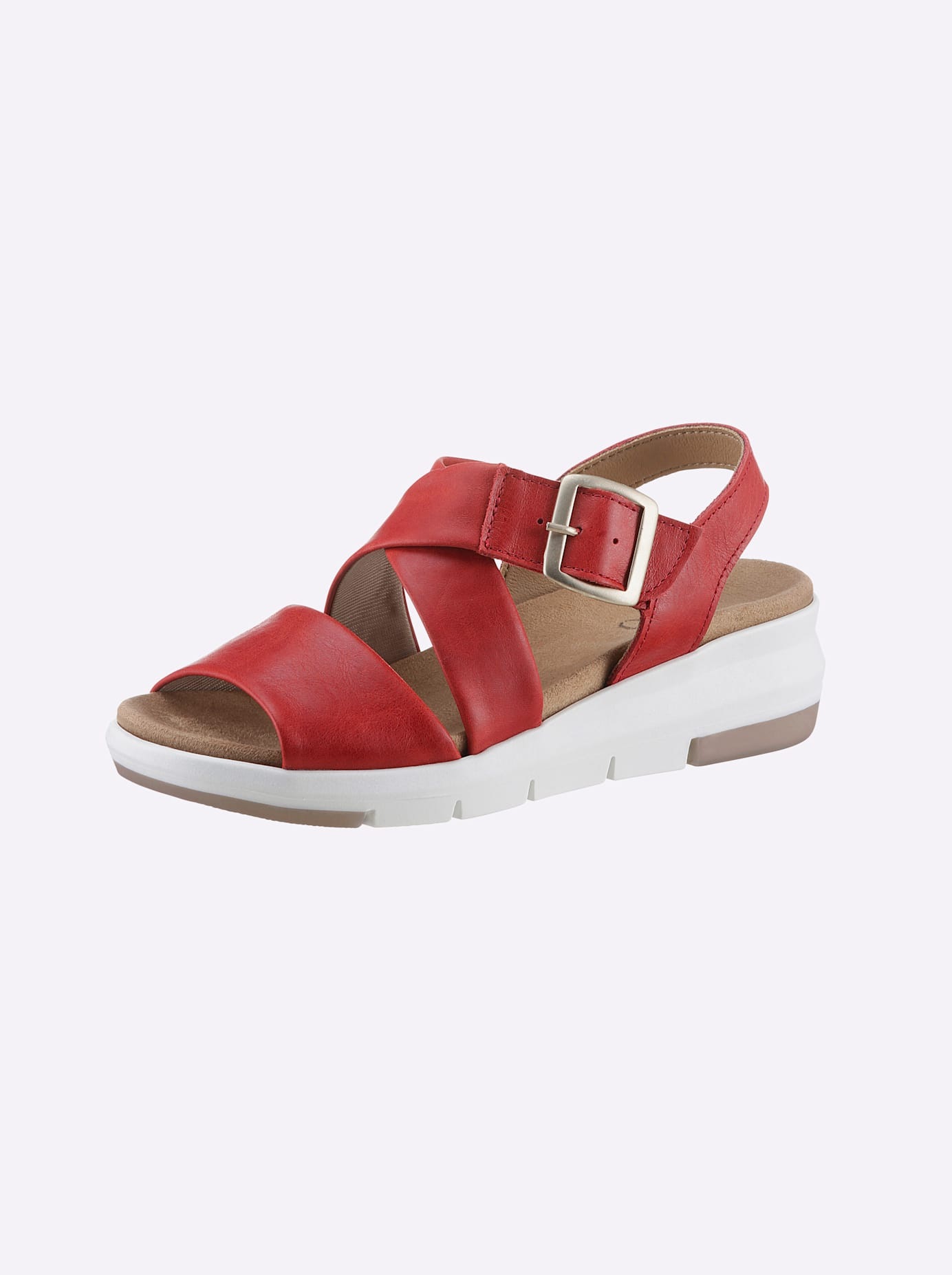 Casual Looks Damen Sandale in rot, Größe 36