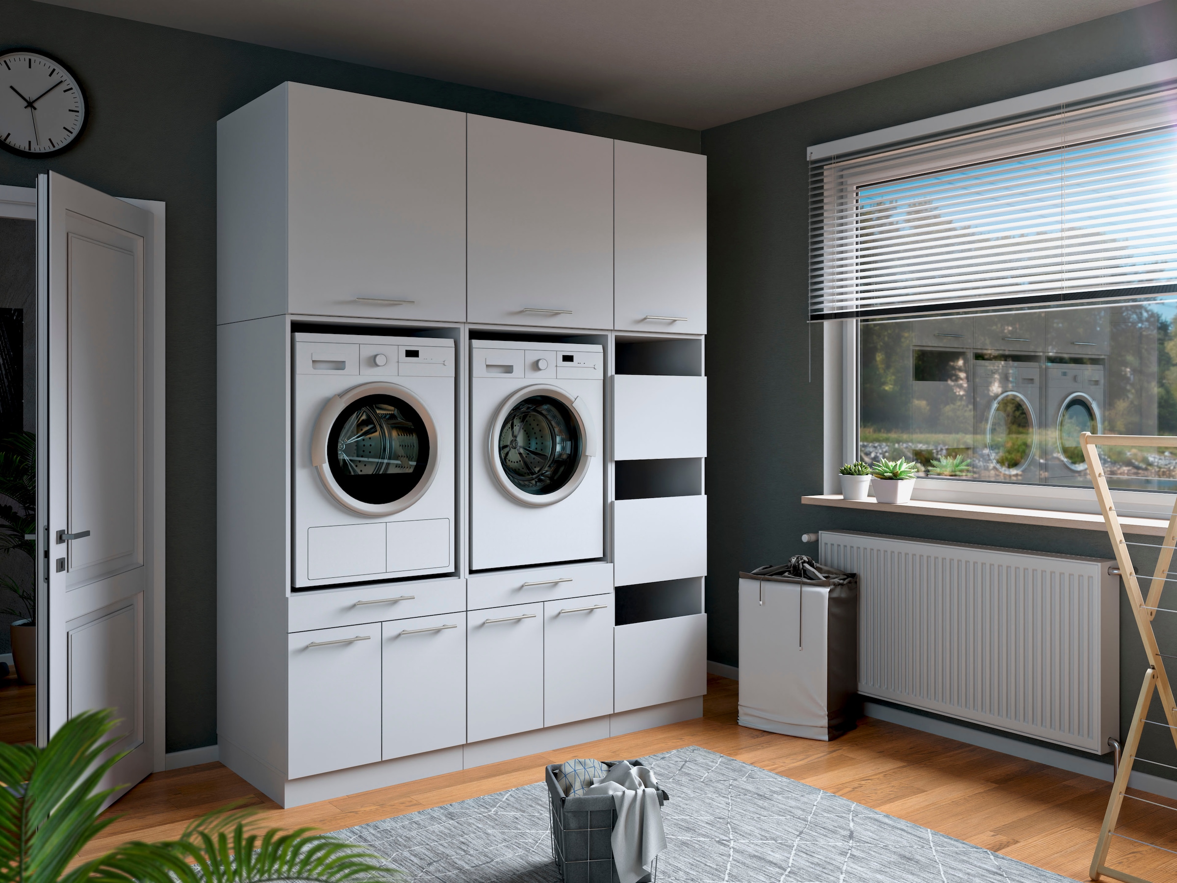 Laundreezy Mehrzweckschrank-Set »Laundreezy, 6-tlg. Mehrzweckschrank-Set B/H/T 186/238/68 cm« 6 Stk. tlg.