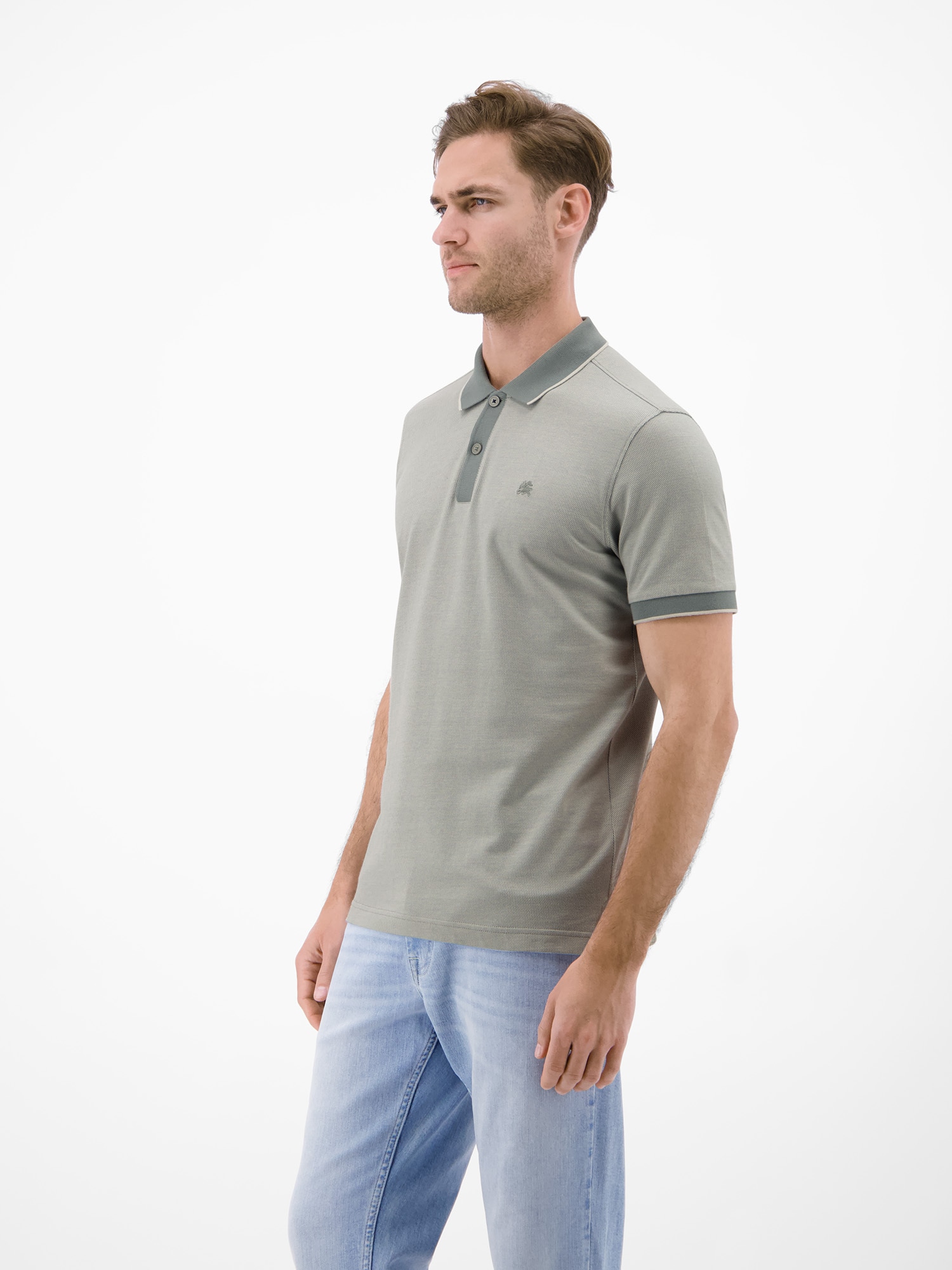 LERROS Poloshirt »Poloshirt in 2-Tone-Optik«