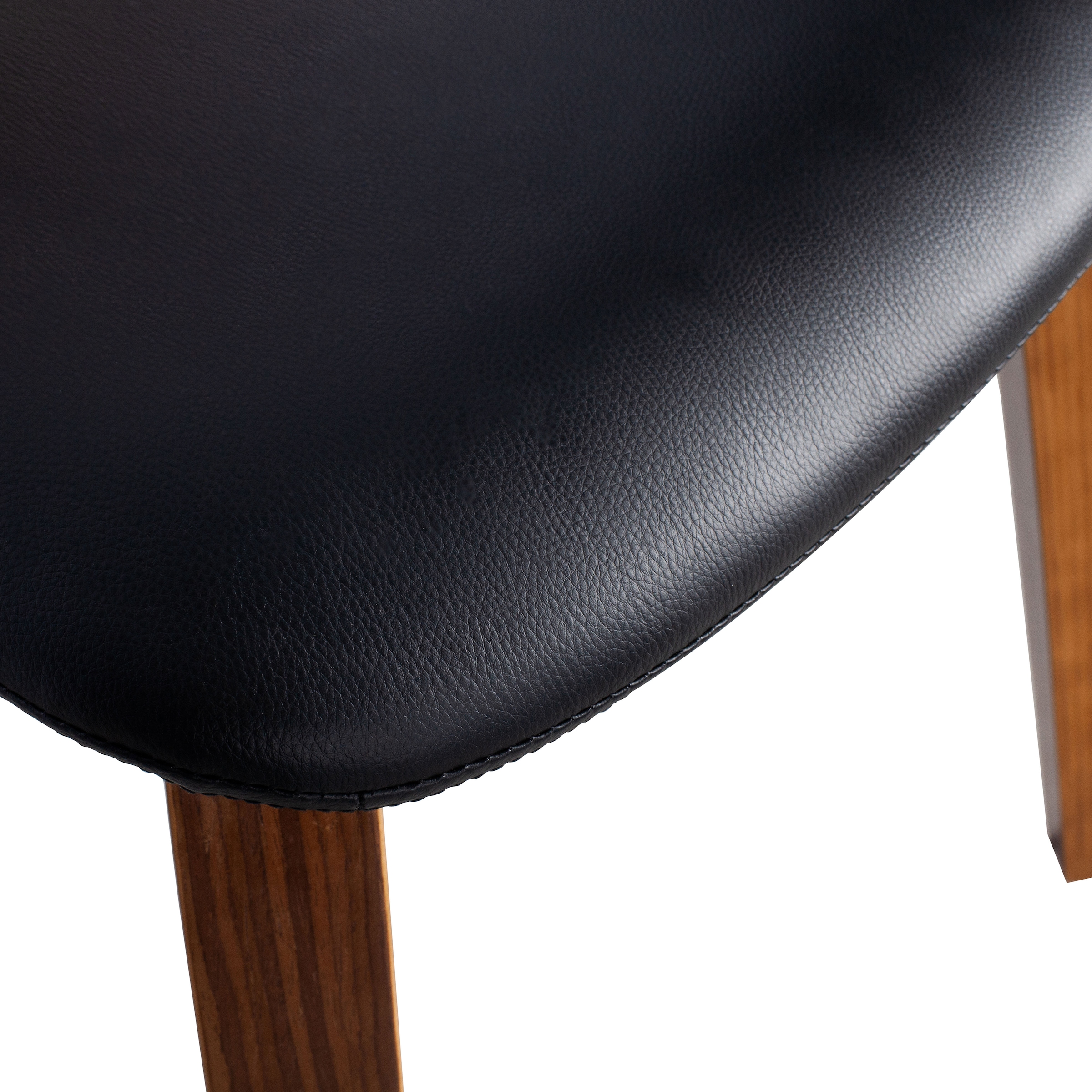 WOOOD Esszimmerstuhl »Classic mit Kunstleder-Bezug, B 48 x T 50 x H 81 cm« () Walnussfurnier-Gestell, Tragkraft 130 kg, Pfleiglicht