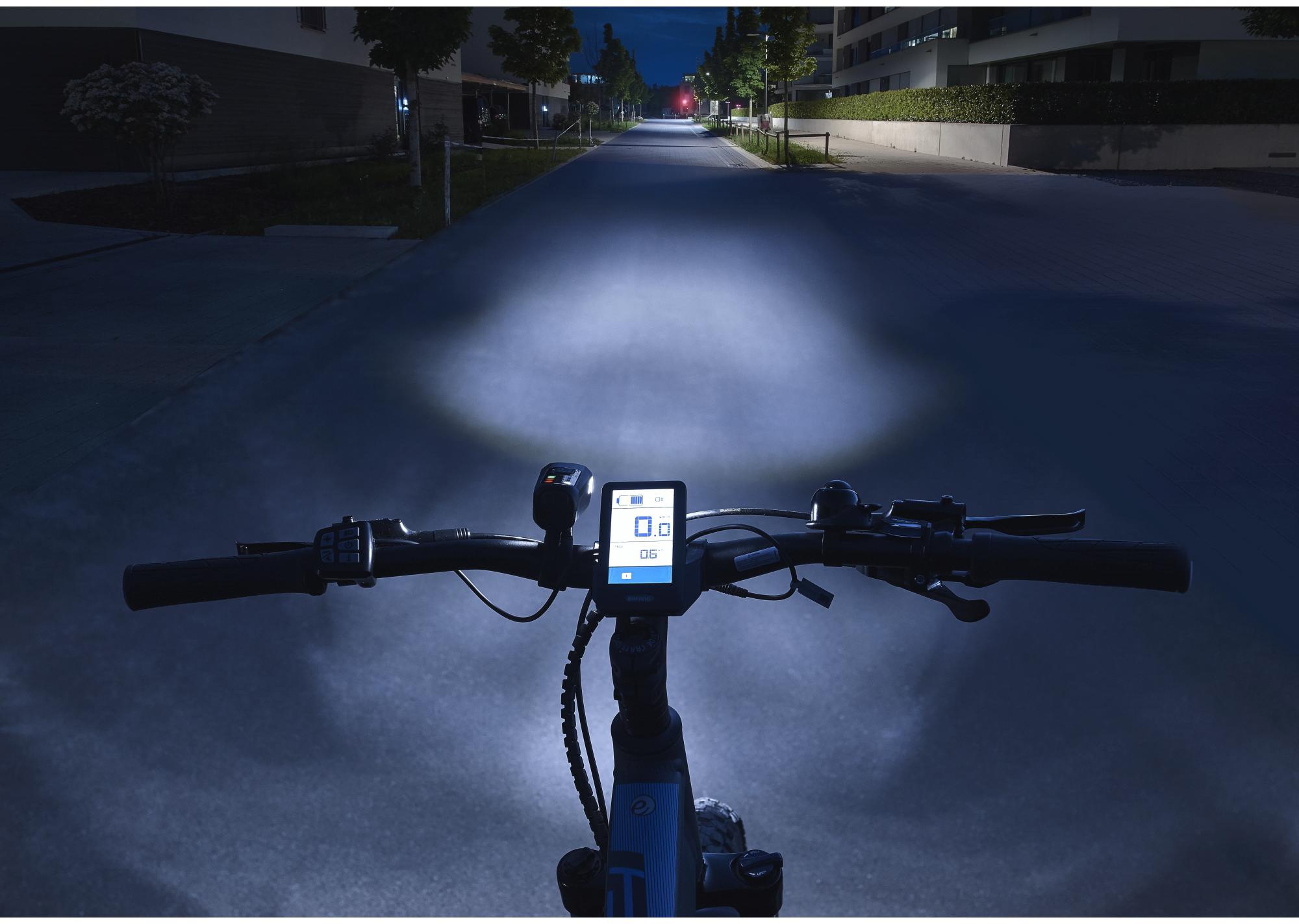 FISCHER Fahrrad Fahrradbeleuchtung »LED-Akku Bel.-Set Bremsbel. 80 Lux«, (Front- und Rücklicht)