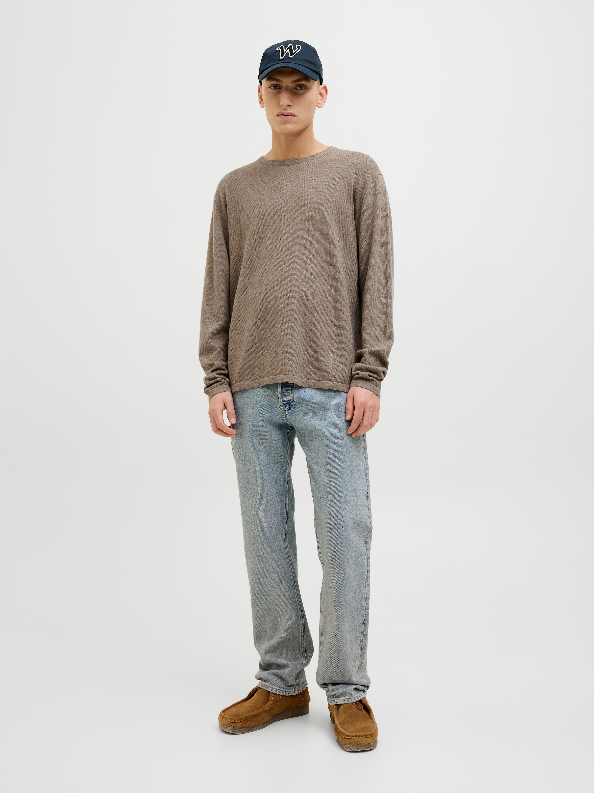 Jack & Jones Rundhalspullover »JJESUMMER KNIT CREW NECK SN«, mit Rundhalsausschnitt