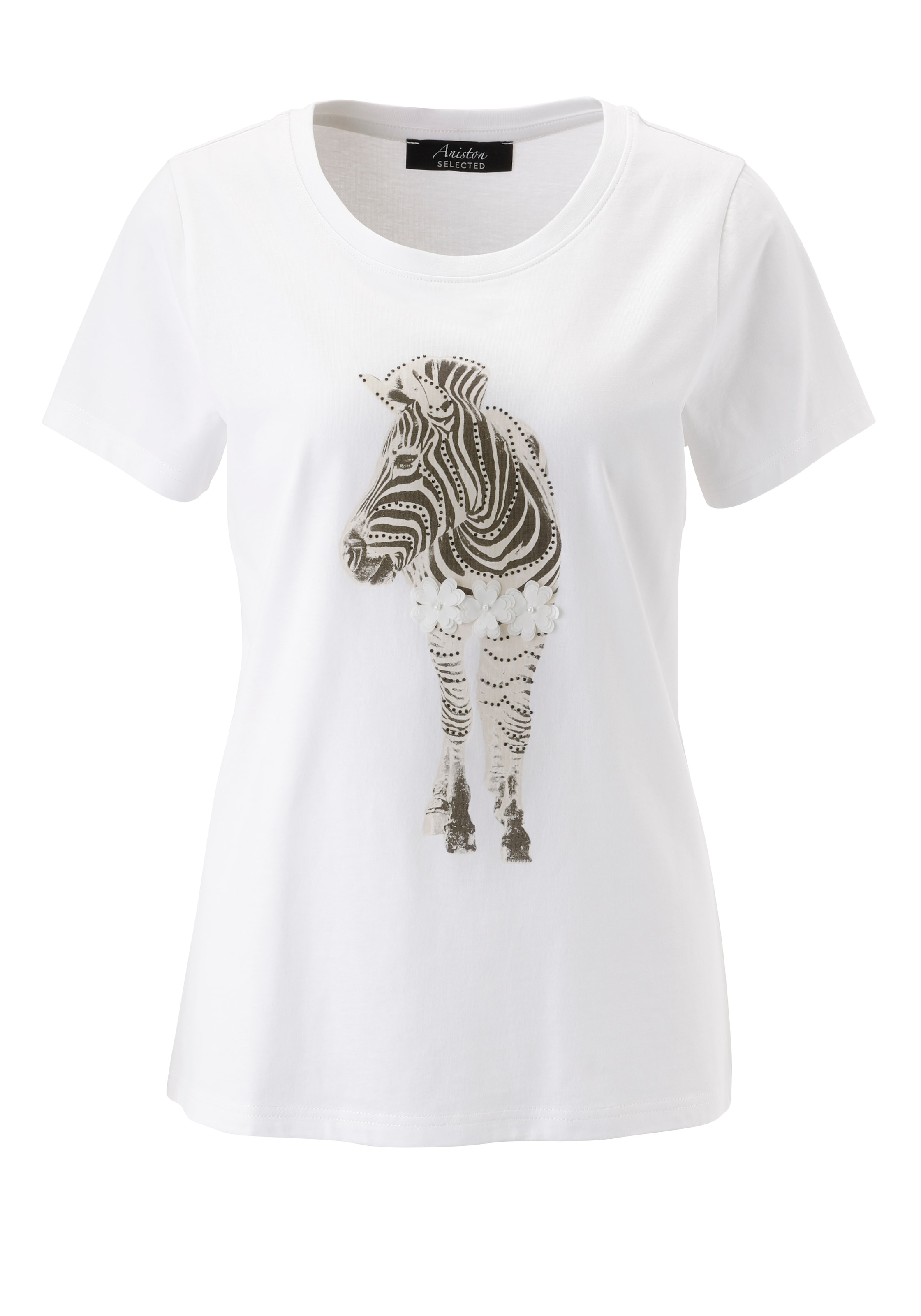 Aniston SELECTED T-Shirt mit aufwendiger 3D-Applikation - NEUE KOLLEKTION