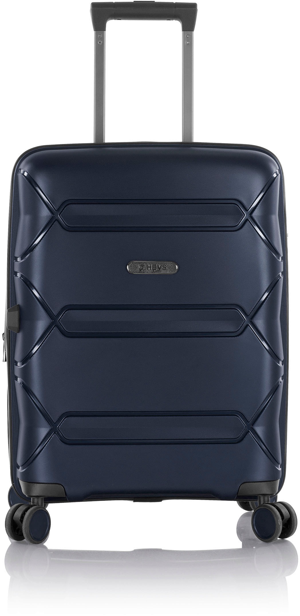 Heys Hartschalen-Trolley »Milos navy blau, 53 cm«, 4 Rollen, Hartschalen-Koffer Handgepäck-Koffer TSA Schloss Volumenerweiterung
