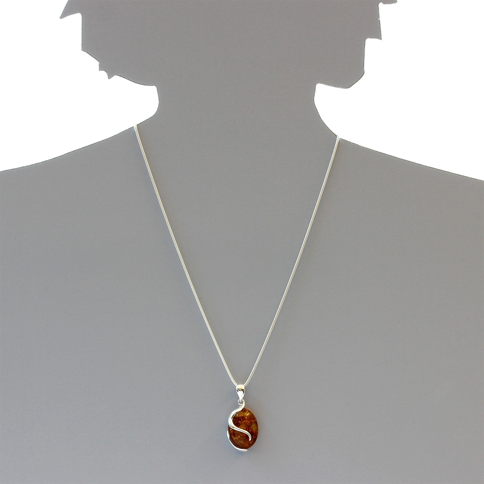 OSTSEE-SCHMUCK Kette mit Anhänger »- Gesine - Silber 925/000 - Bernstein«