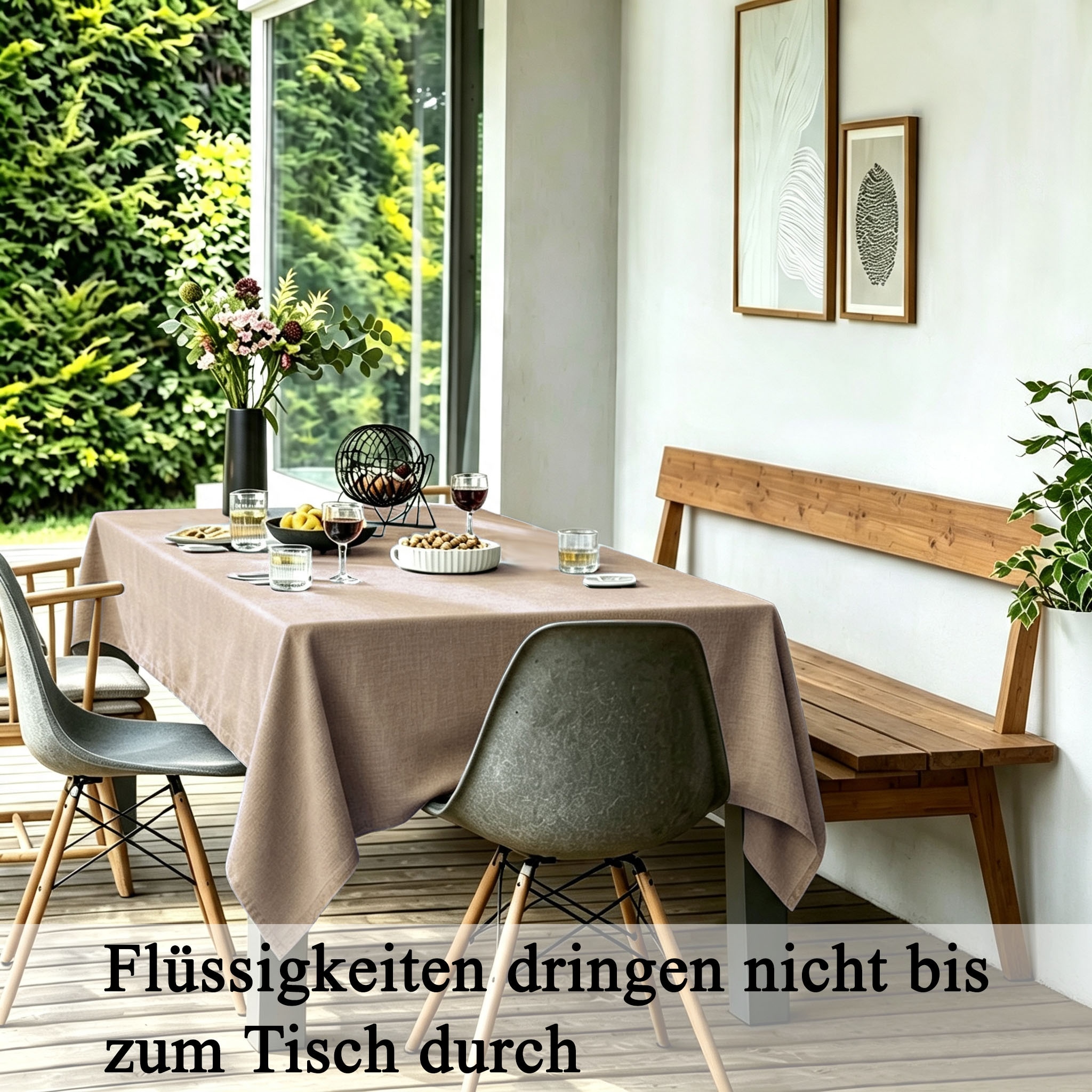 OTTO home Tischdecke »Ozzie in eckig und rund« Formstabil & pflegeleicht, eckig oder rund, Dekoration