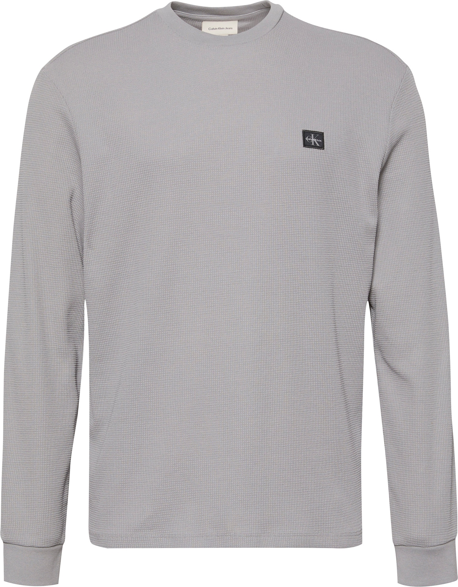 Calvin Klein Jeans Langarmshirt »LS WAFFLE BADGE CREWNK TEE«, Mit Rundhalsausschnitt