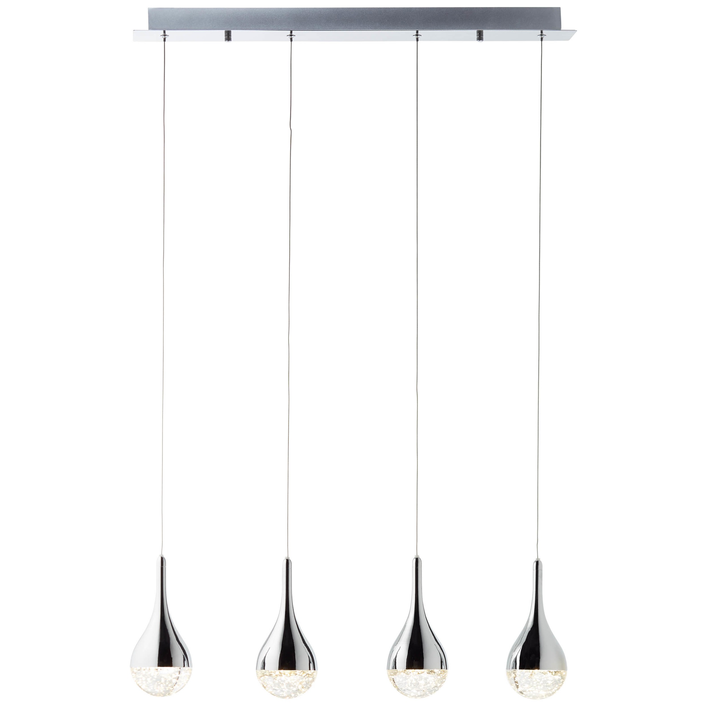 Brilliant Leuchten Frizzante LED Pendelleuchte 4flg chrom easyDim
