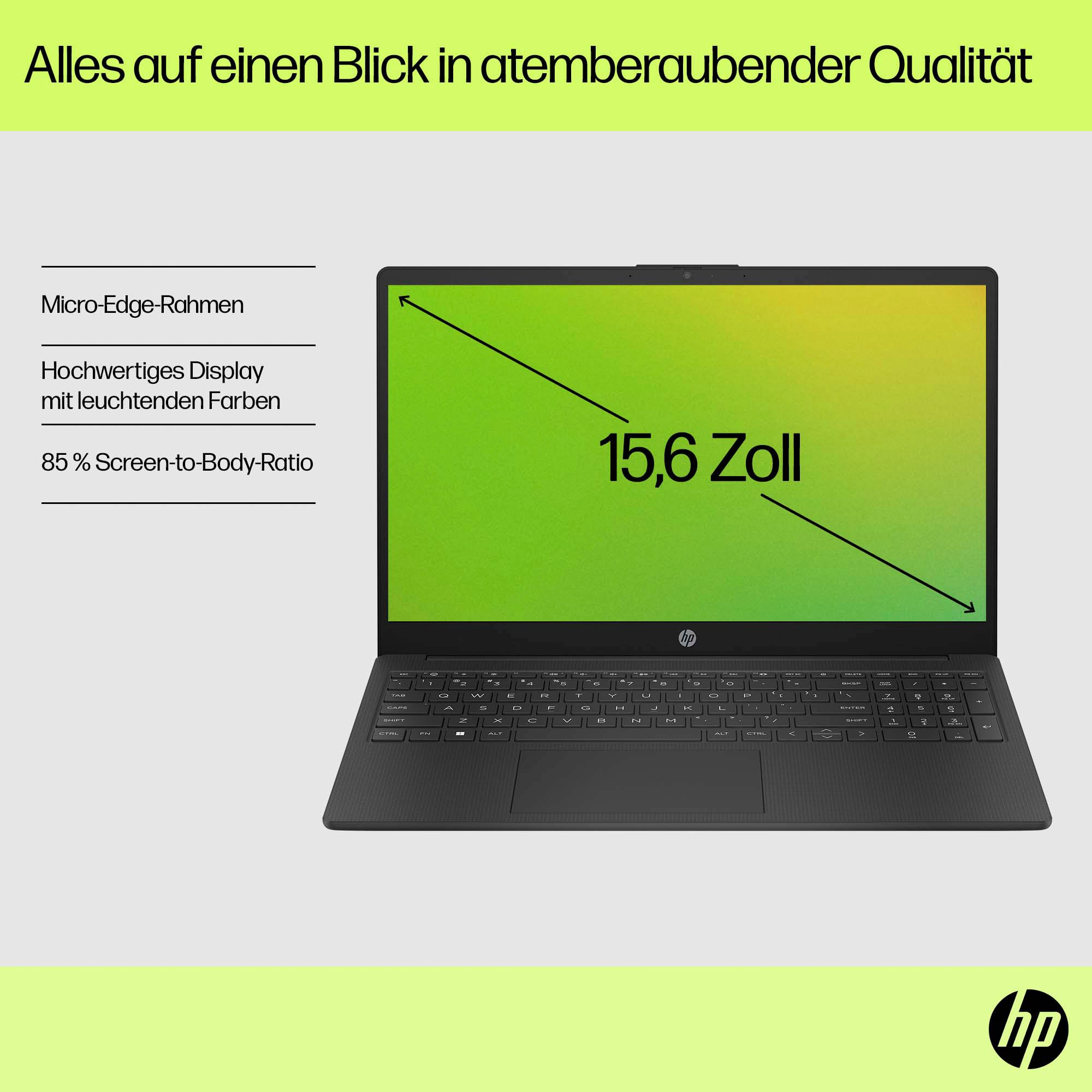 HP Notebook »15-fd0215ng«, 39,6 cm, / 15,6 Zoll, Intel, Celeron, UHD Graphics, 128 GB SSD