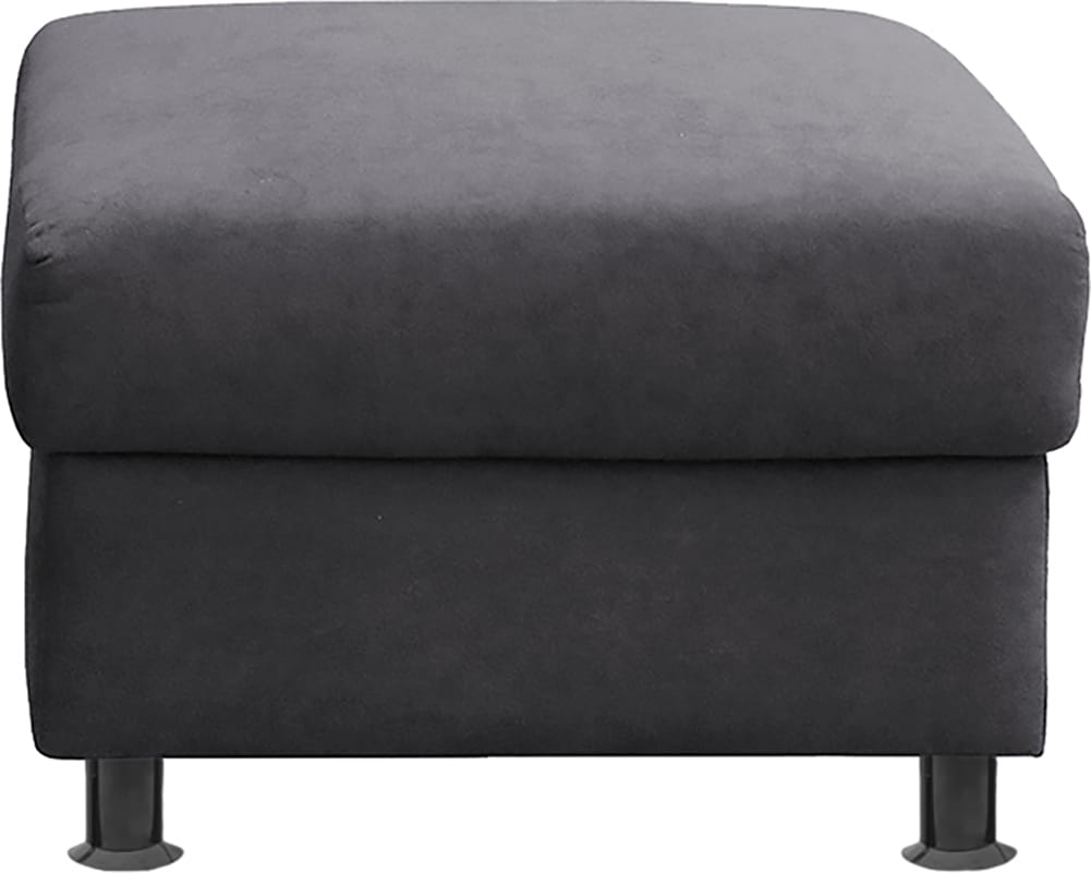 TRENDMANUFAKTUR Hocker »Rondo, Polsterhocker zur Serie, Breite 67 cm, Füße schwarz« Fußhocker wahlweise mit Federkern, in verschiedenen Bezügen bestellbar