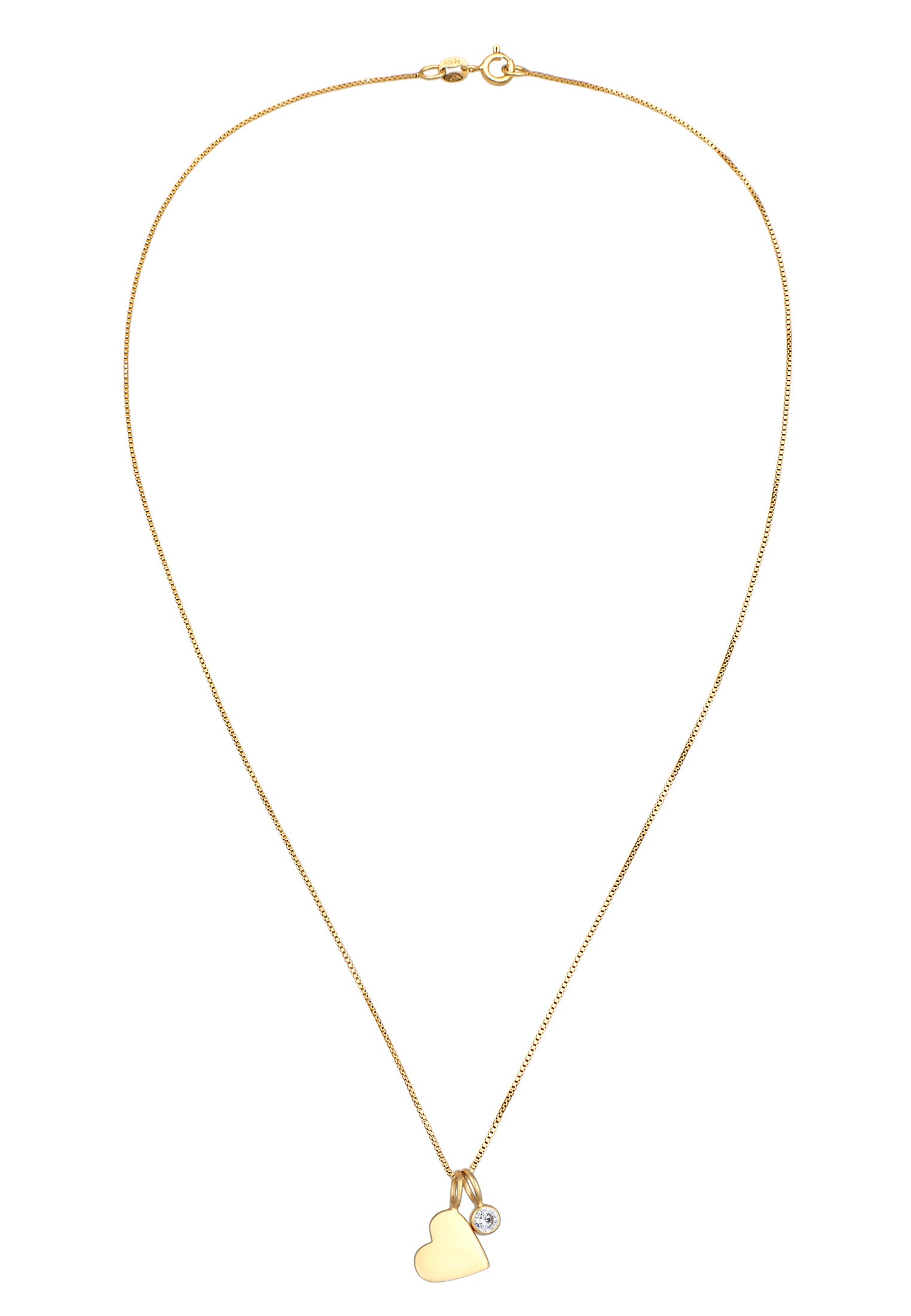Elli Kette mit Anhänger »Halskette Herz Anhänger Zirkonia Solitär Liebe 925 Silber, mit Kristallen von Swarovski®«
