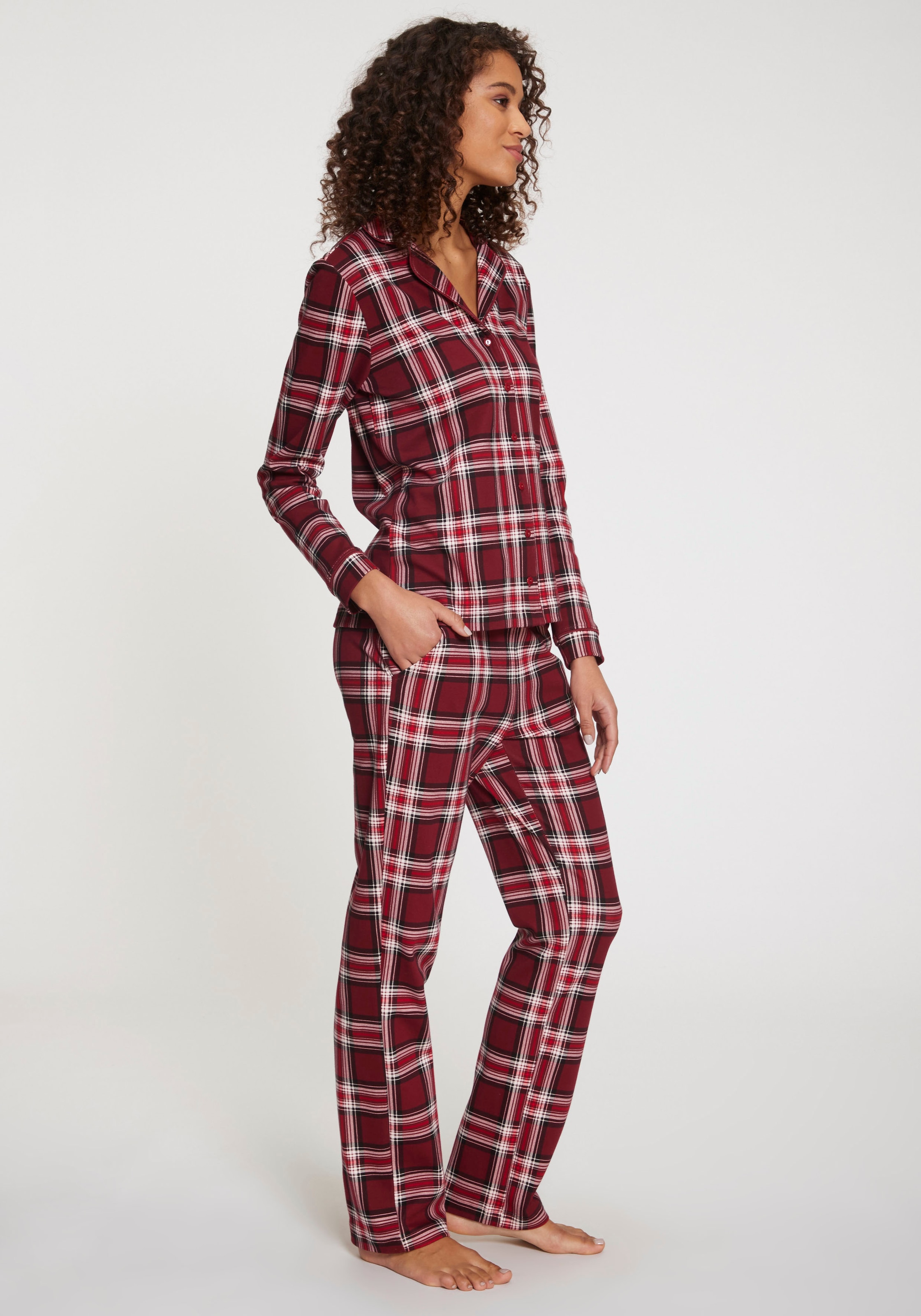 LASCANA Pyjama, (Set, 3-teilig), incl. Schlafmaske