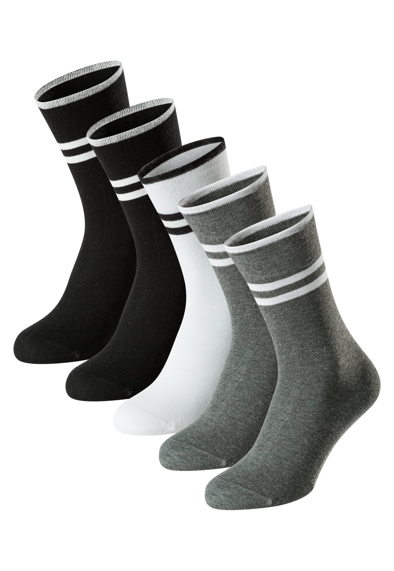 Schiesser Socken »Bluebird« 5 Paar tlg. druckfreier Bund, Fersen und Zehen handgekettelt, Cotton-Mix