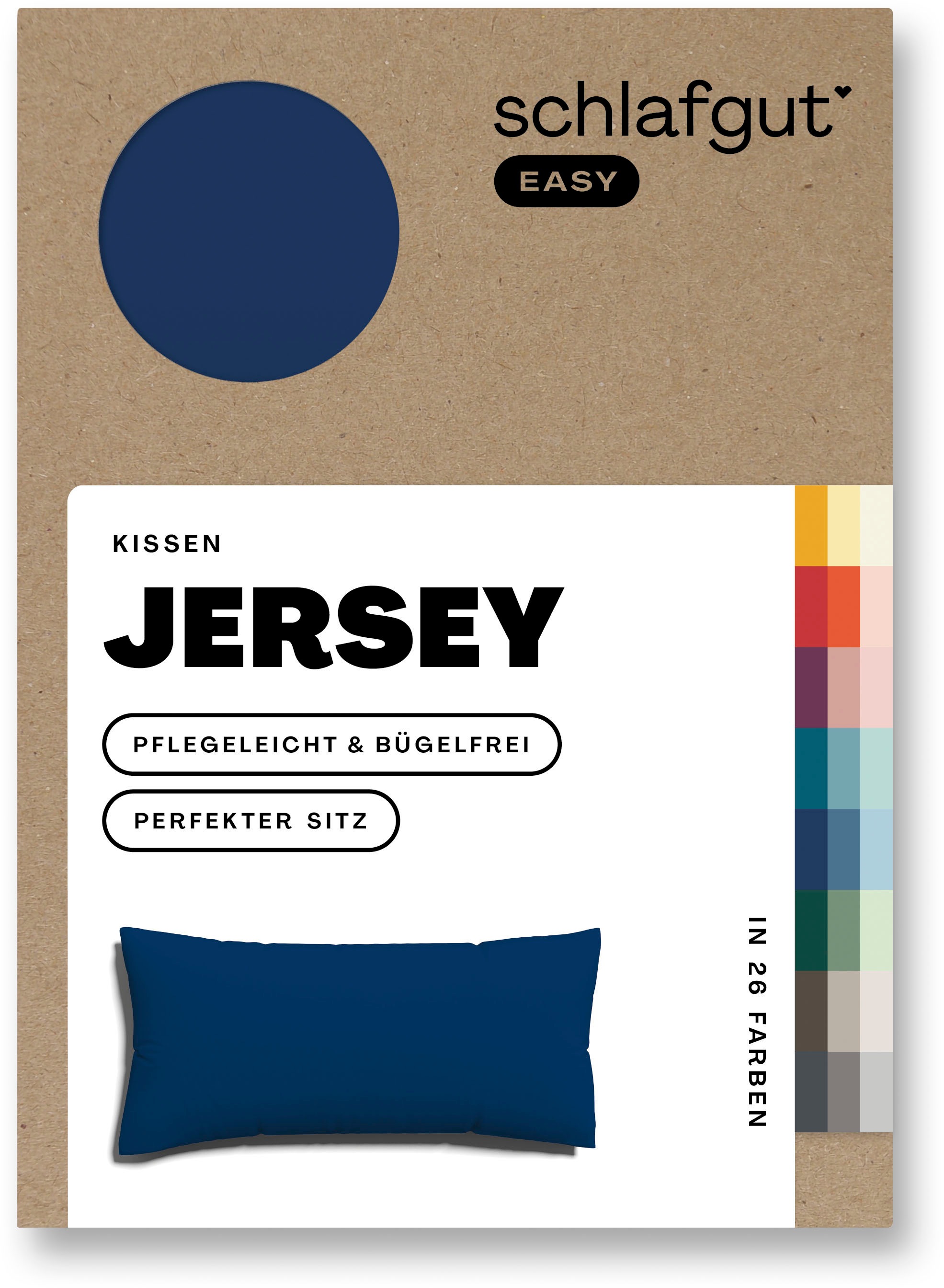 Schlafgut Kissenbezug »EASY Jersey«, (1 St.), Kissenhülle mit Reißverschluss, weich und saugfähig, Kissenbezug